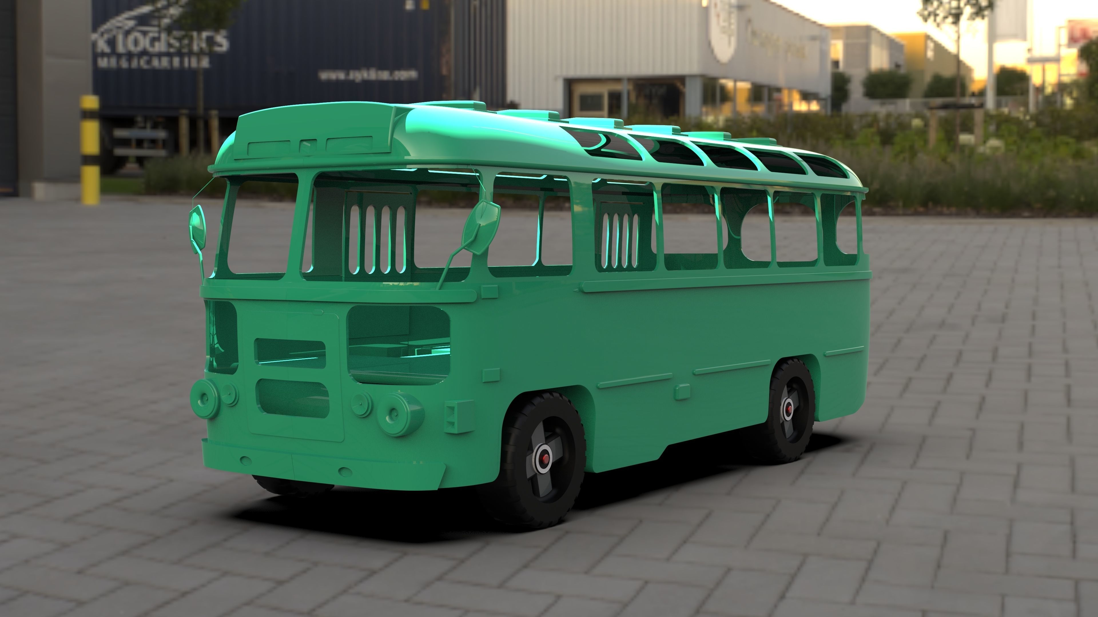 Bus PAZ 672 3D print model_1