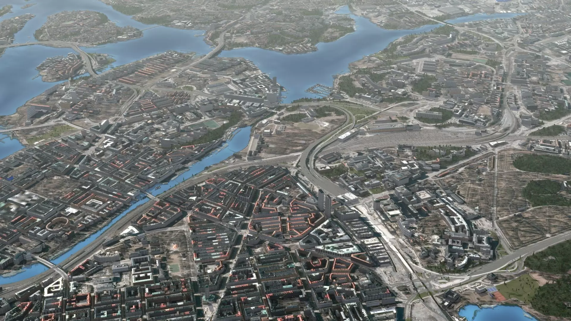 Stockholm Sweden Low-poly 3D model_0