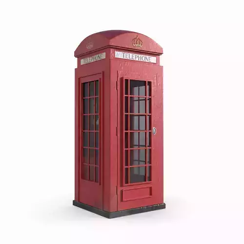 British Red Phone Box 3D model