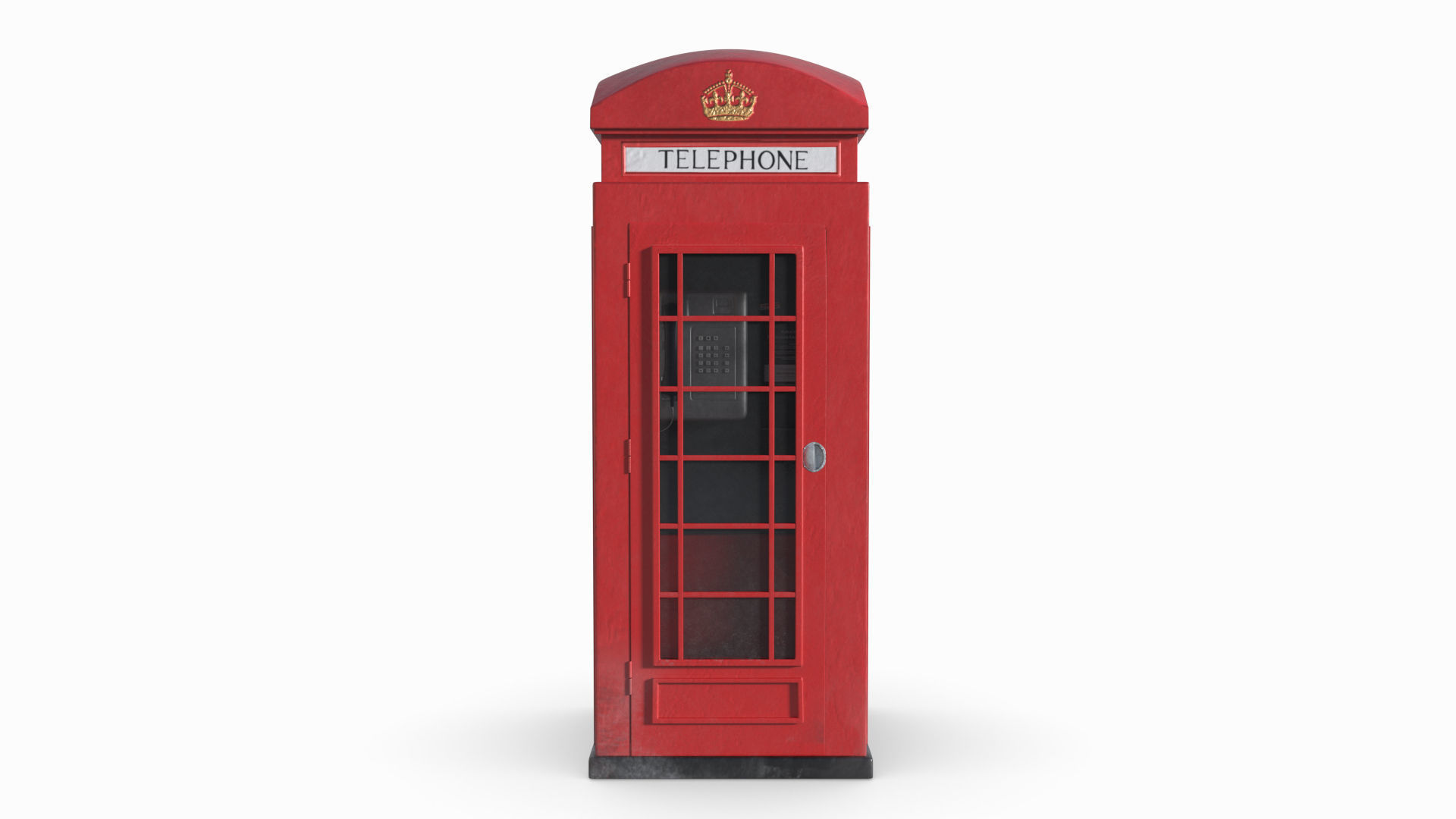 British Red Phone Box 3D model_2