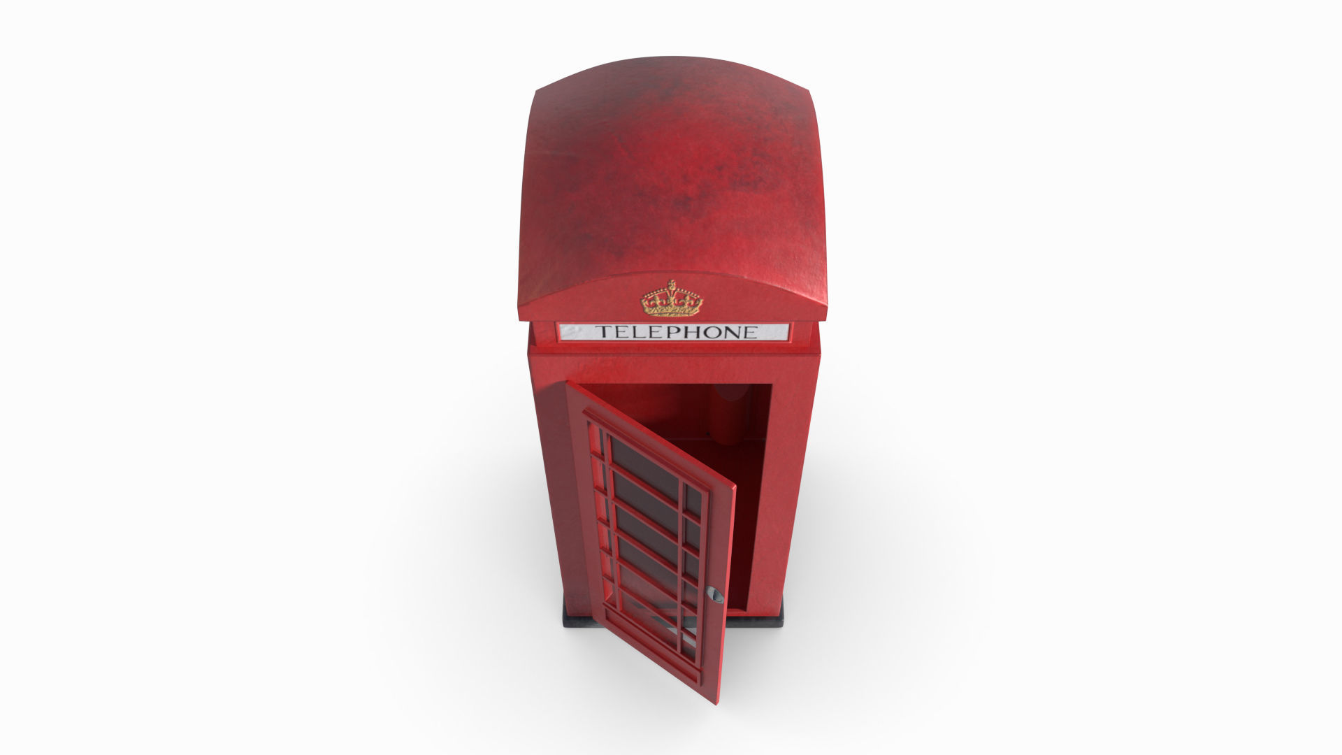 British Red Phone Box 3D model_6