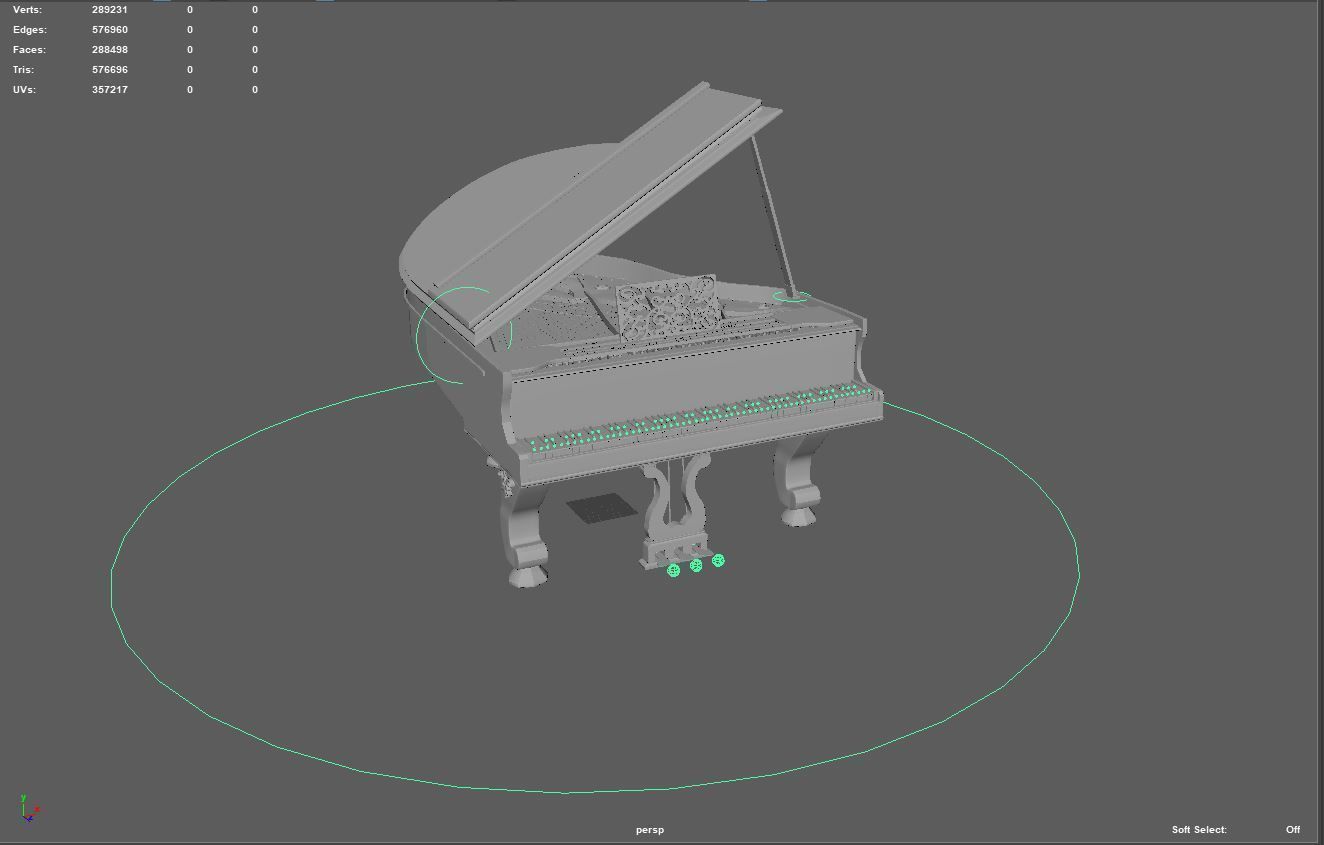 Piano grand 3D model_16