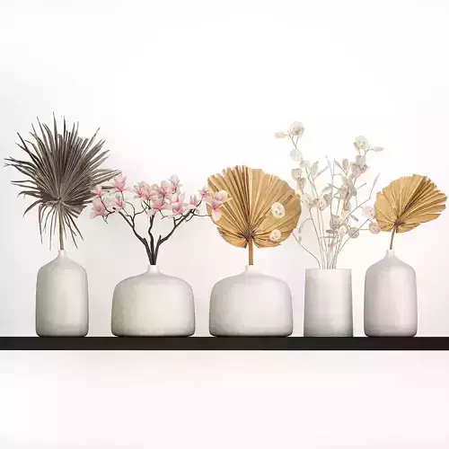 Collection of bouquets of dried flowers 215