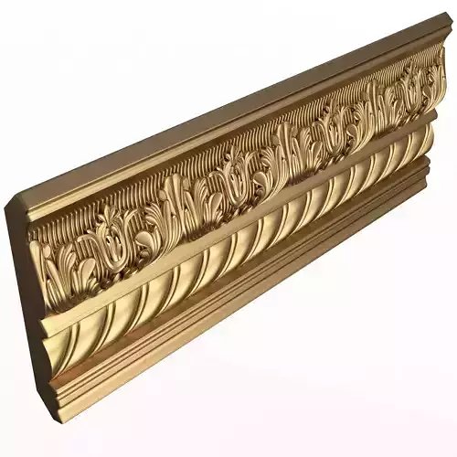 Cornice Decoration Molding 02 Low-poly 3D model