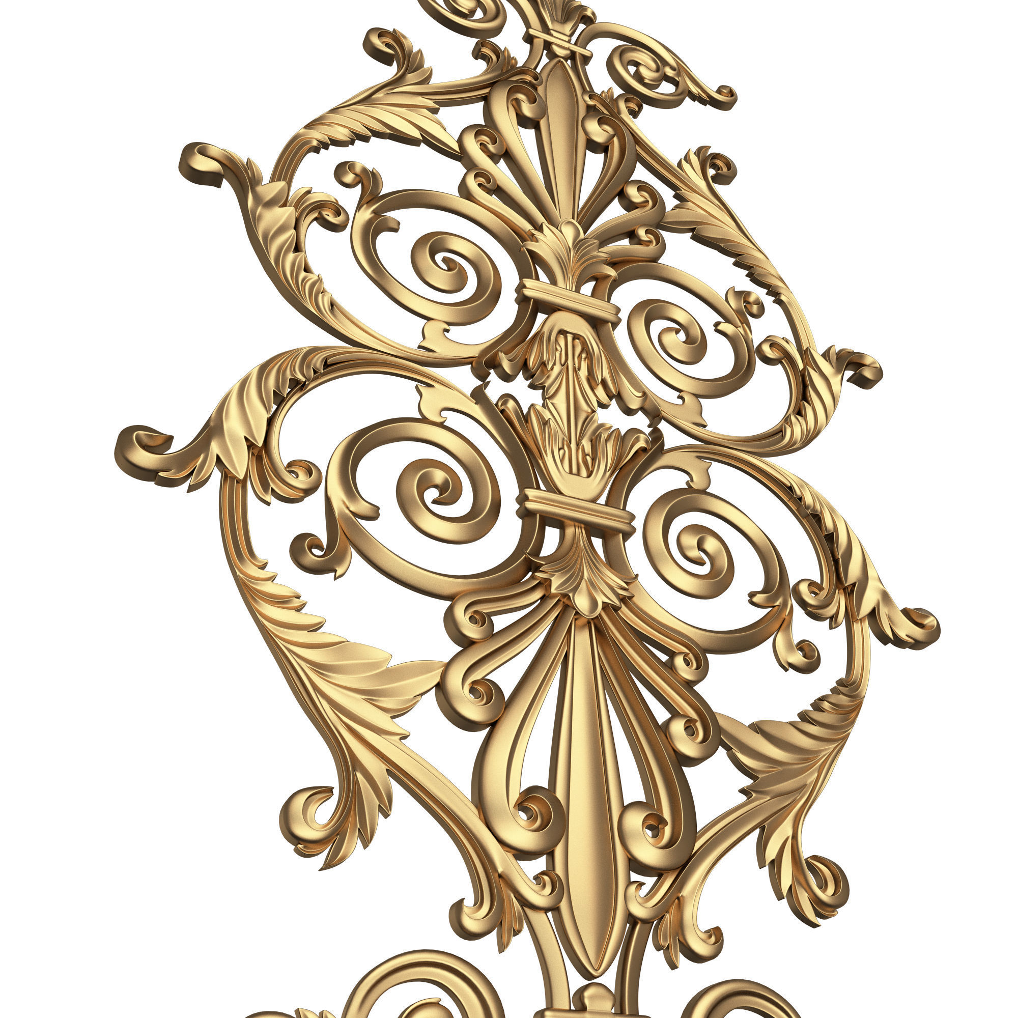 Carved Decoration Panel for CNC 02 Low-poly 3D model_2