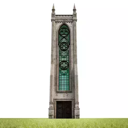GOTHIC CASTLE BUILDING 1 Low-poly 3D model