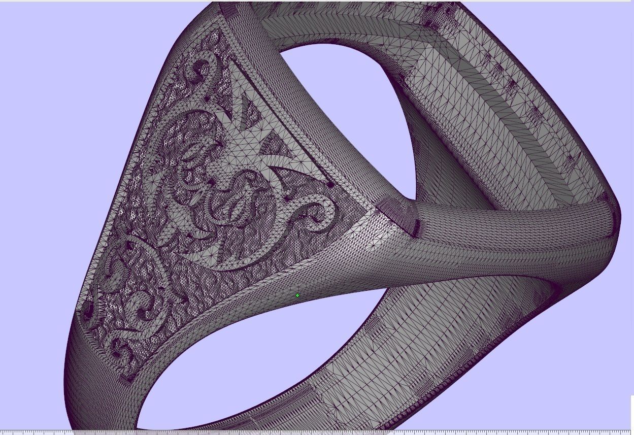 mens ring with black onyx Two options 3D print model_9