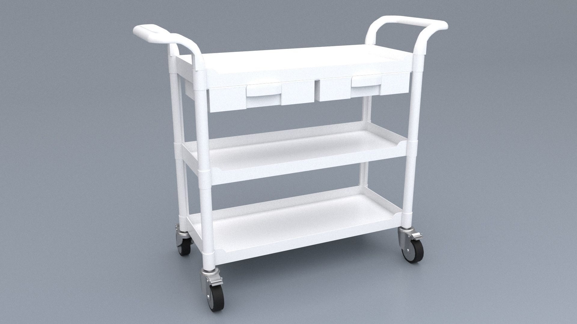 Medical Cart Pack Low-poly 3D model_5