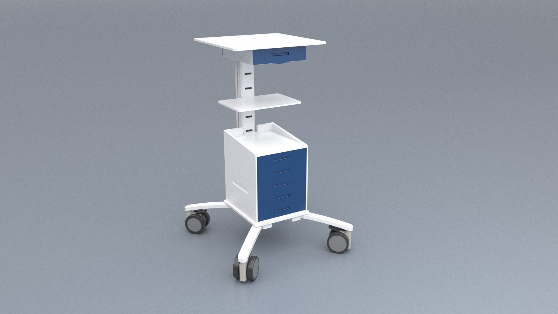Medical Cart Pack Low-poly 3D model_1