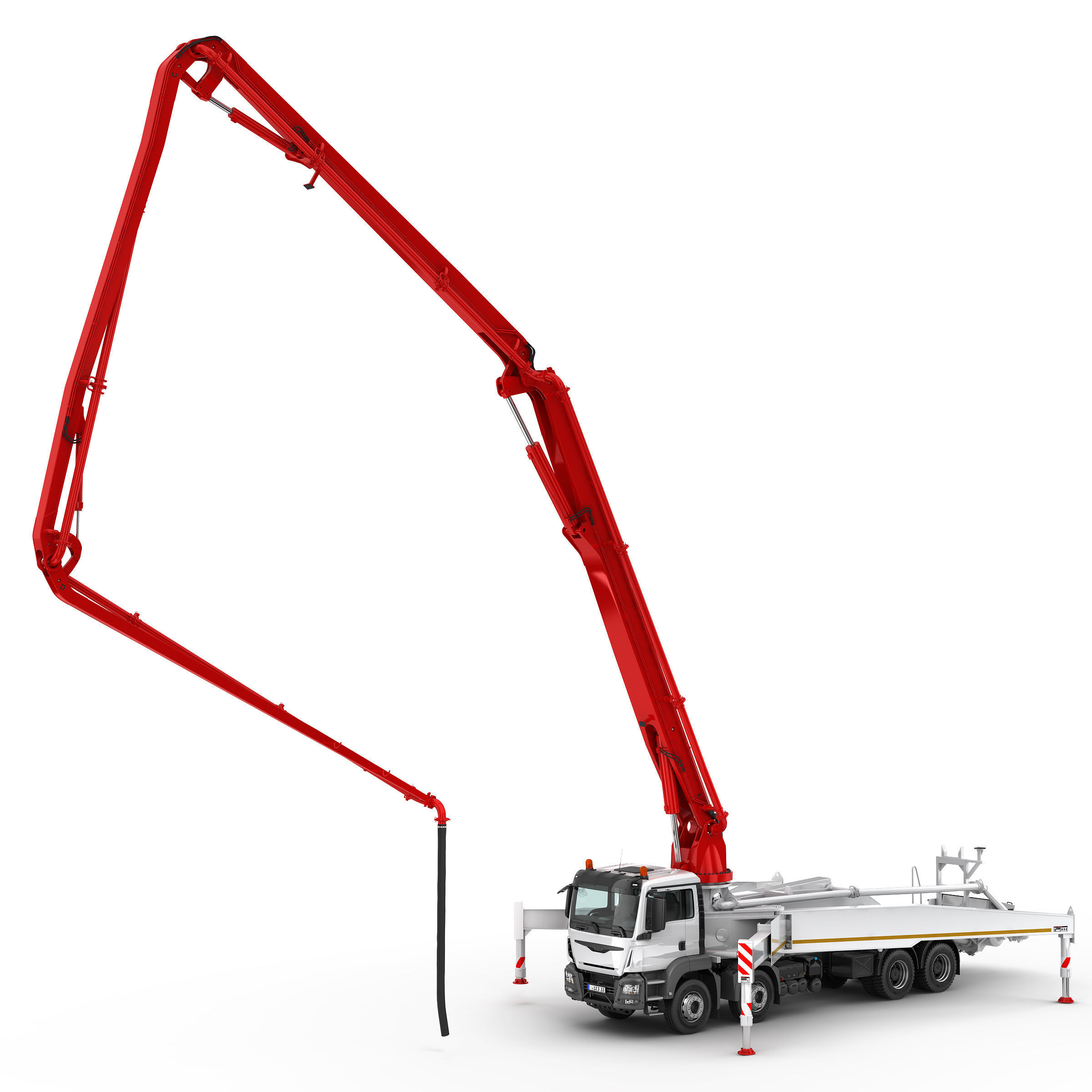 Concrete Pump Truck 3D model_1