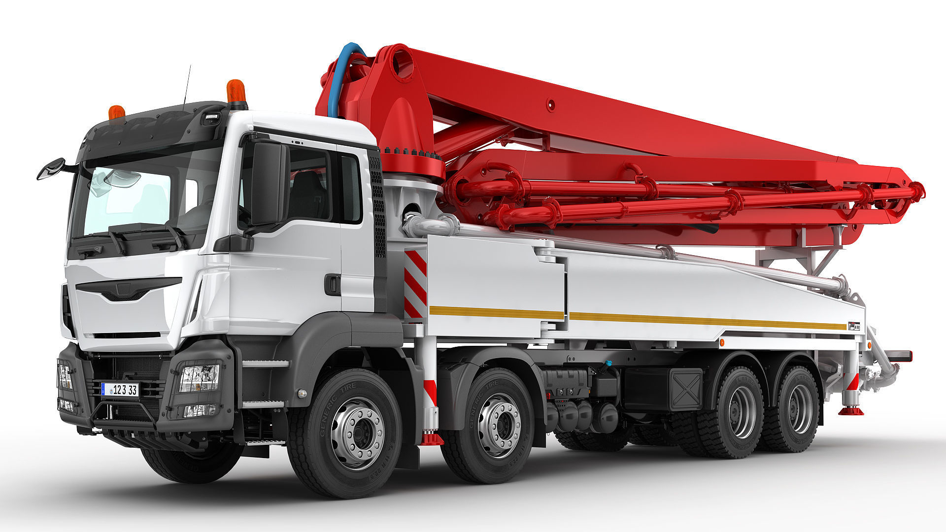 Concrete Pump Truck 3D model_11
