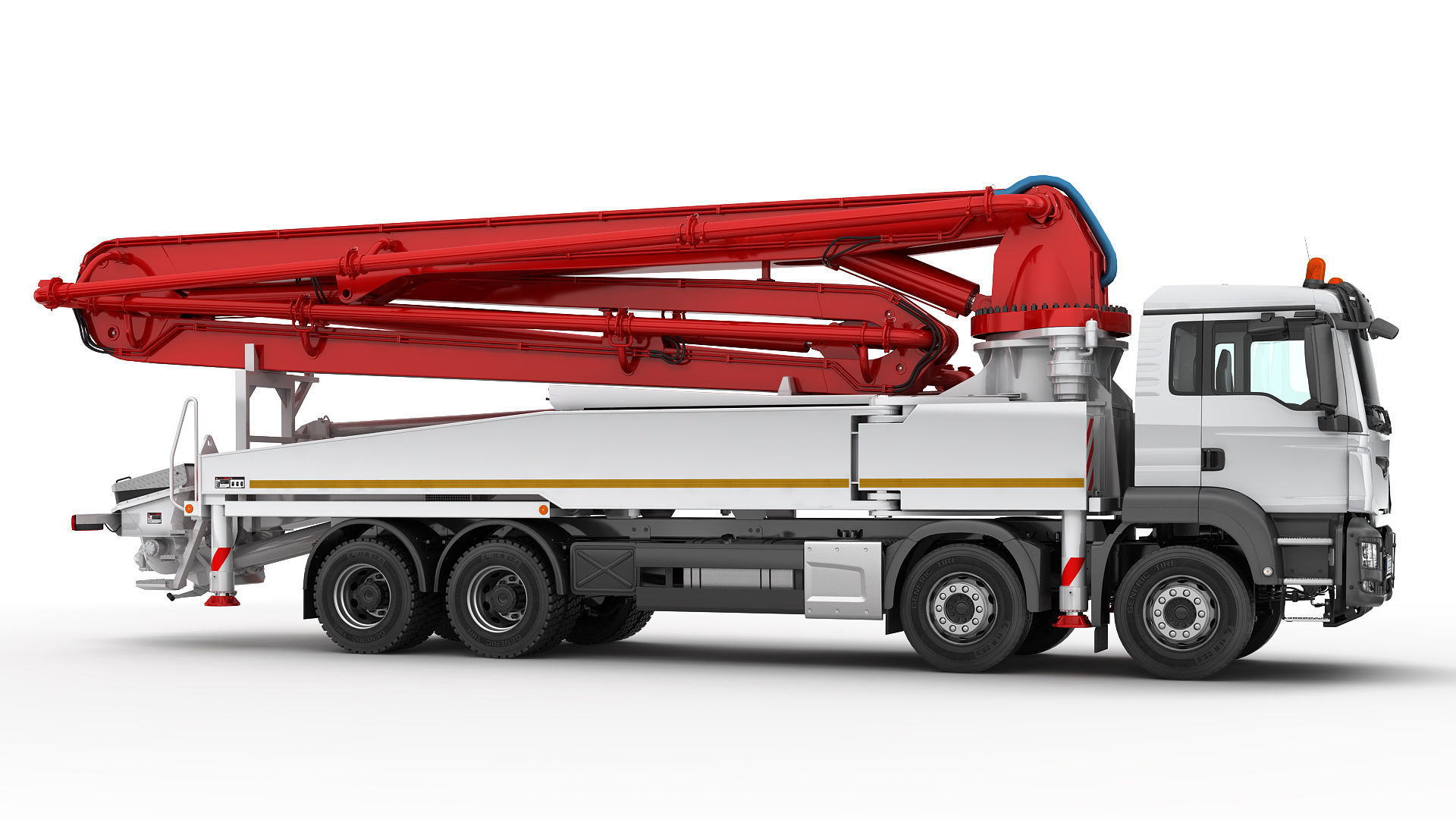 Concrete Pump Truck 3D model_8