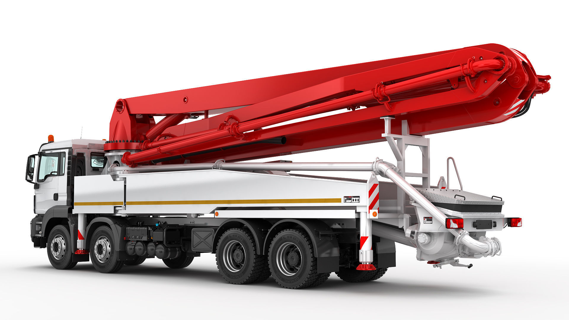 Concrete Pump Truck 3D model_7