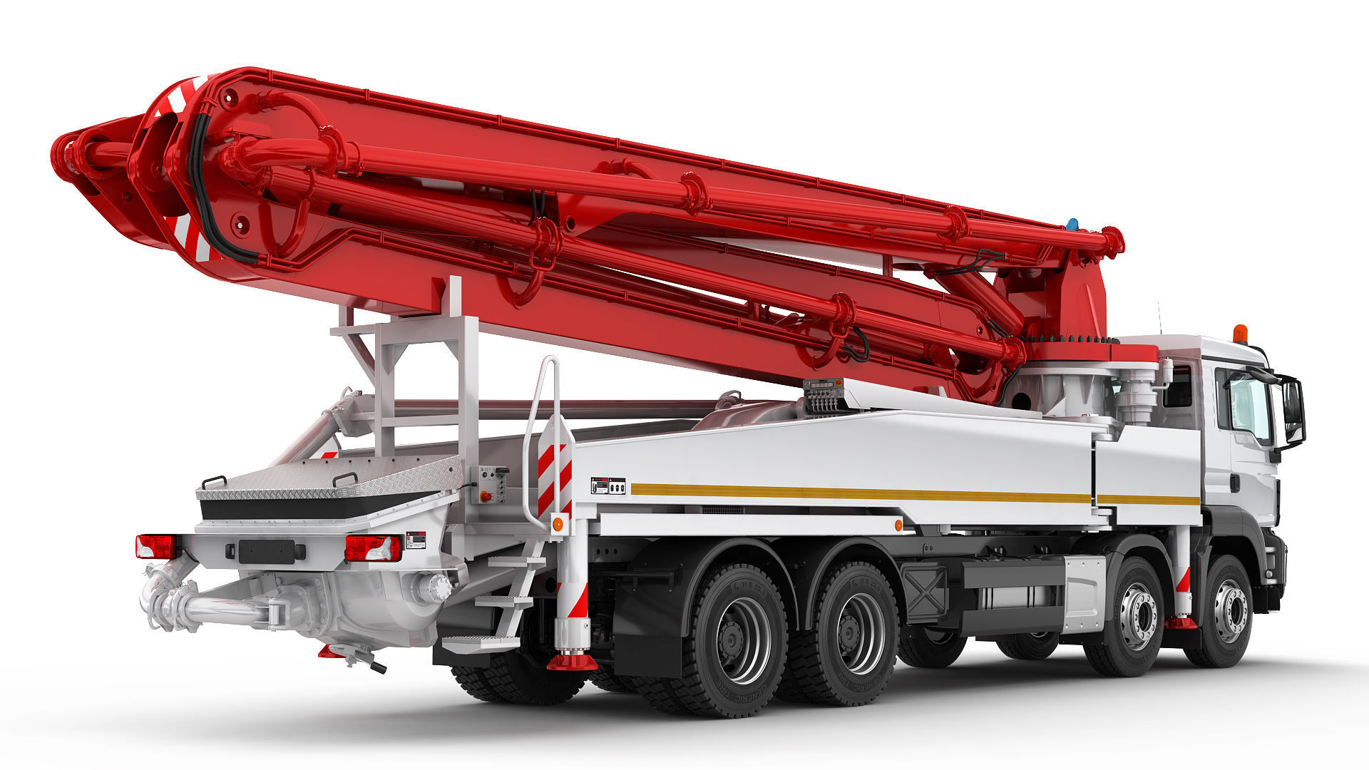 Concrete Pump Truck 3D model_4
