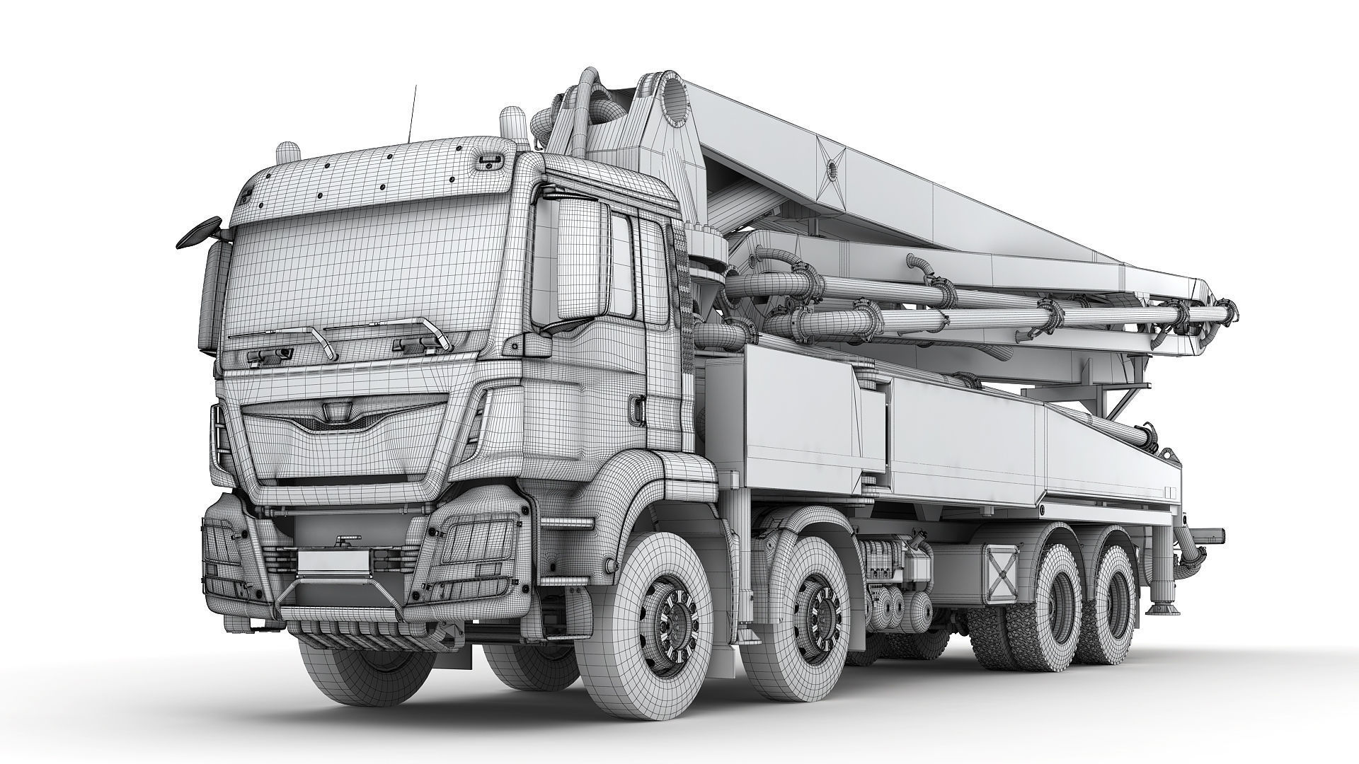 Concrete Pump Truck 3D model_17