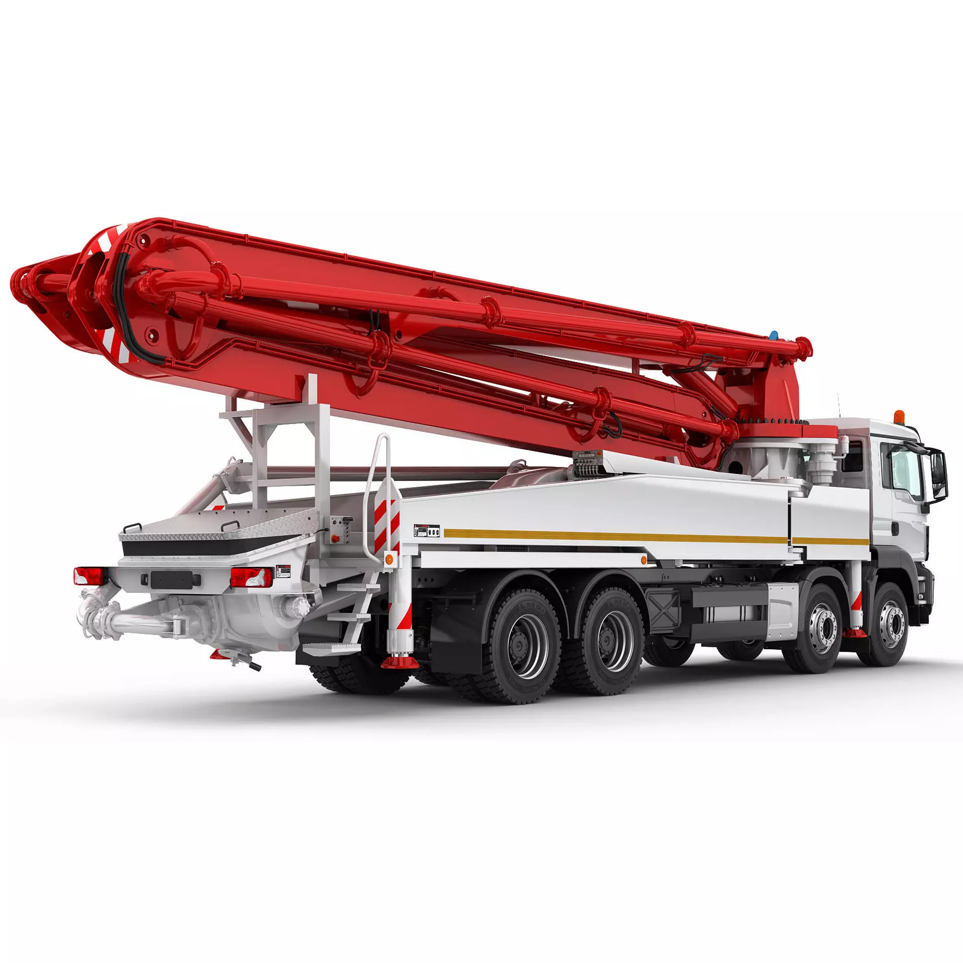 Concrete Pump Truck 3D model_0