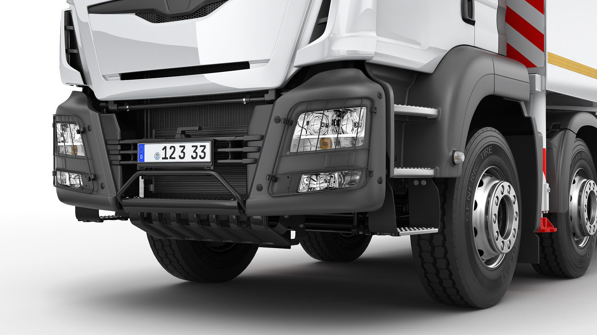 Concrete Pump Truck 3D model_12