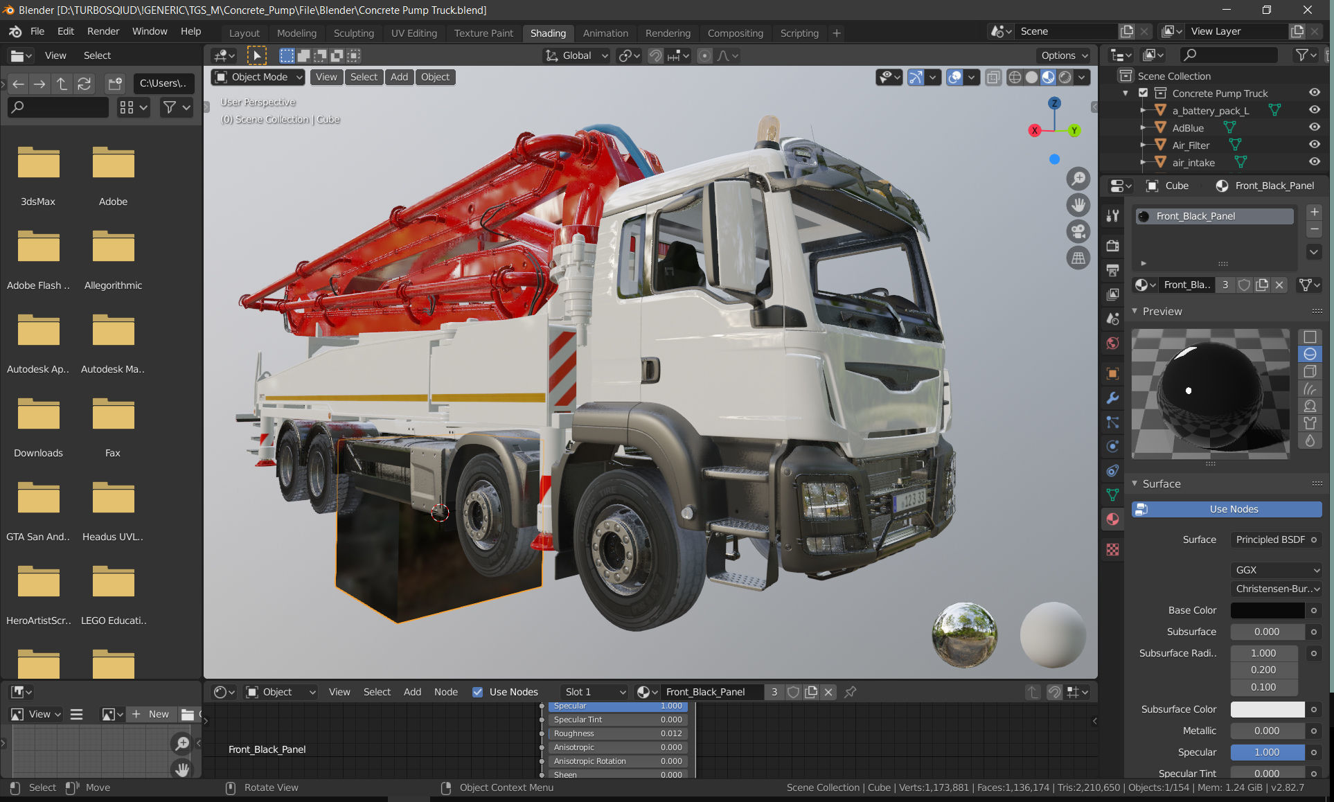 Concrete Pump Truck 3D model_13