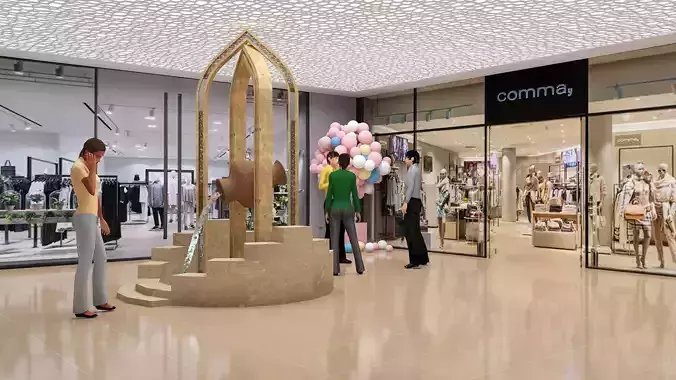 Shops interior of shopping mall