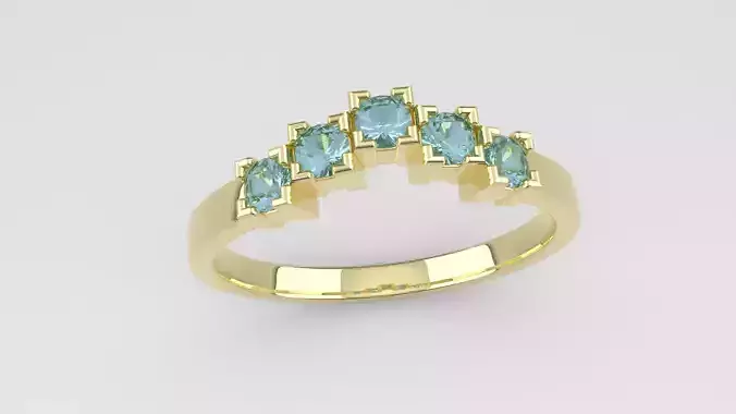 Lady Ring  5 Gems