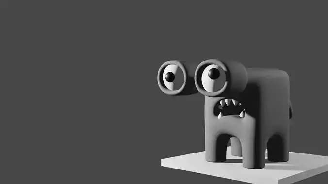 Little angry cute animal