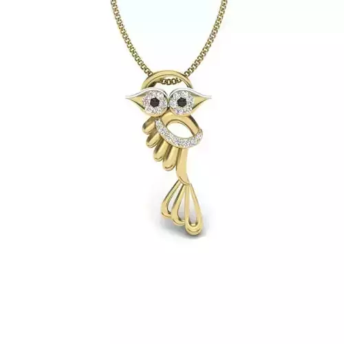 Owl pendant 3dm 1render detail