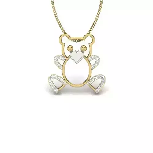 Teddy Bear pendant 3dm 1render detail