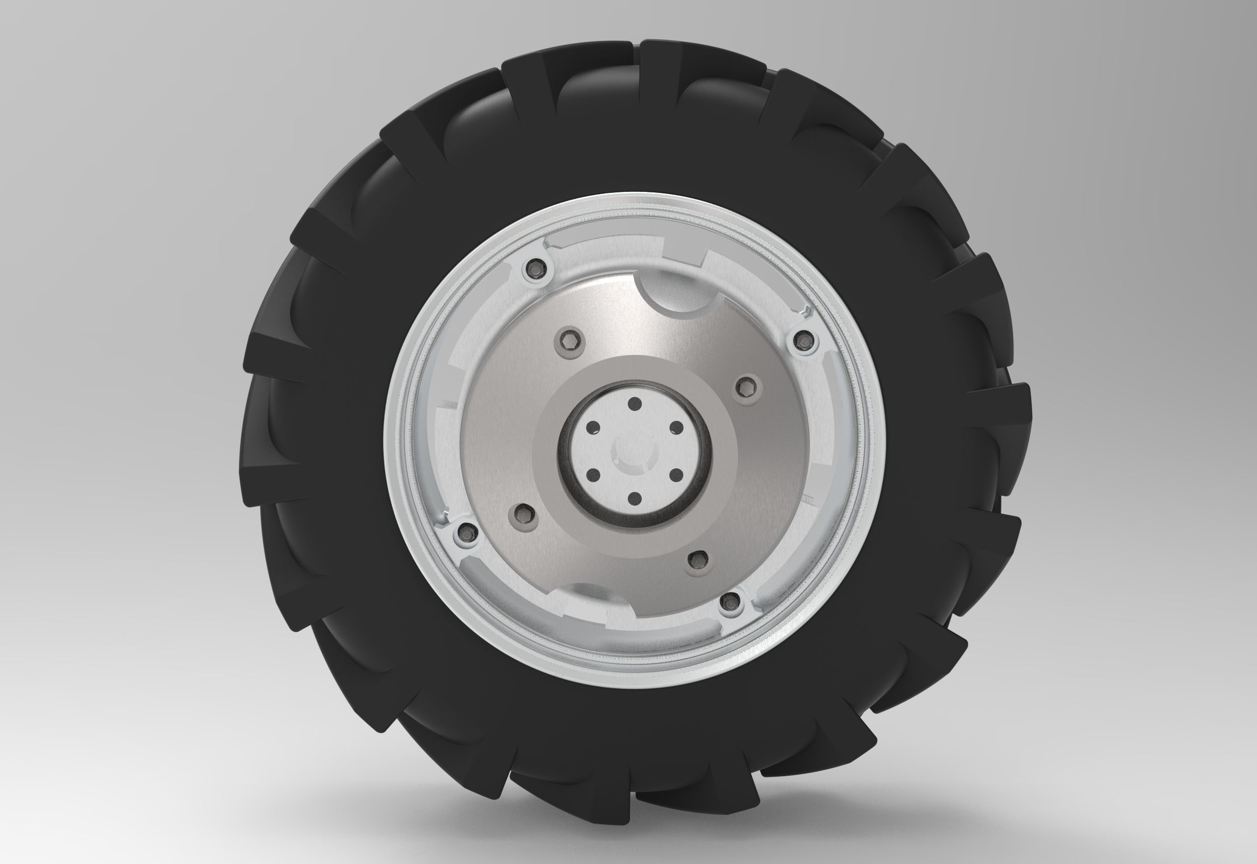 Tractor Wheel Low-poly 3D model_4