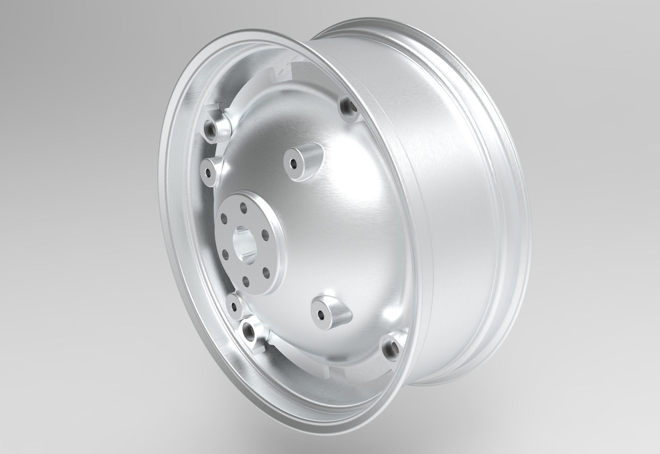 Tractor Wheel Low-poly 3D model_2