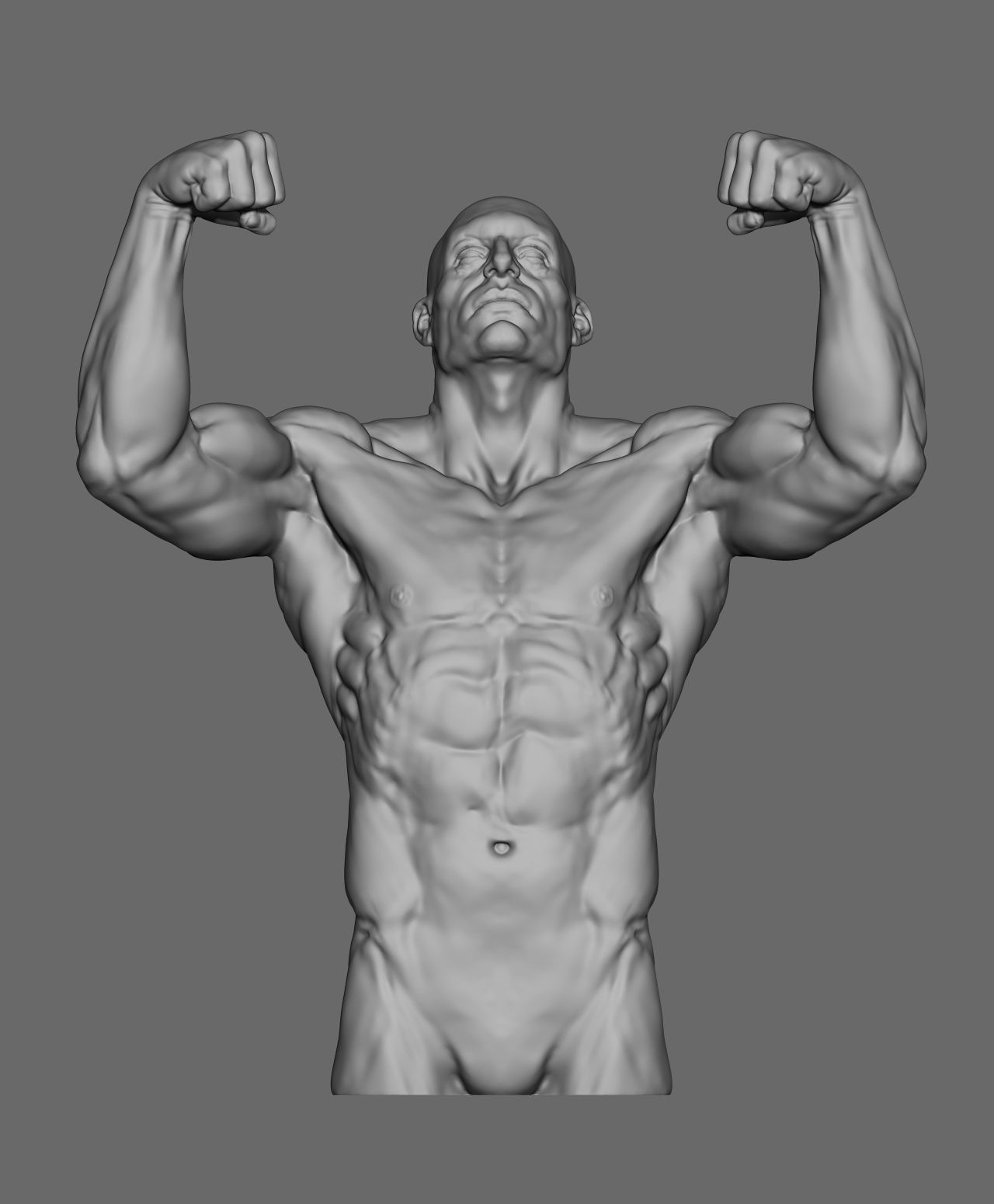 Male pose 01 3D print model_2