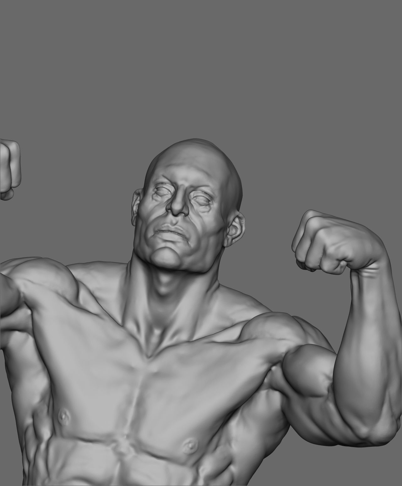 Male pose 01 3D print model_8