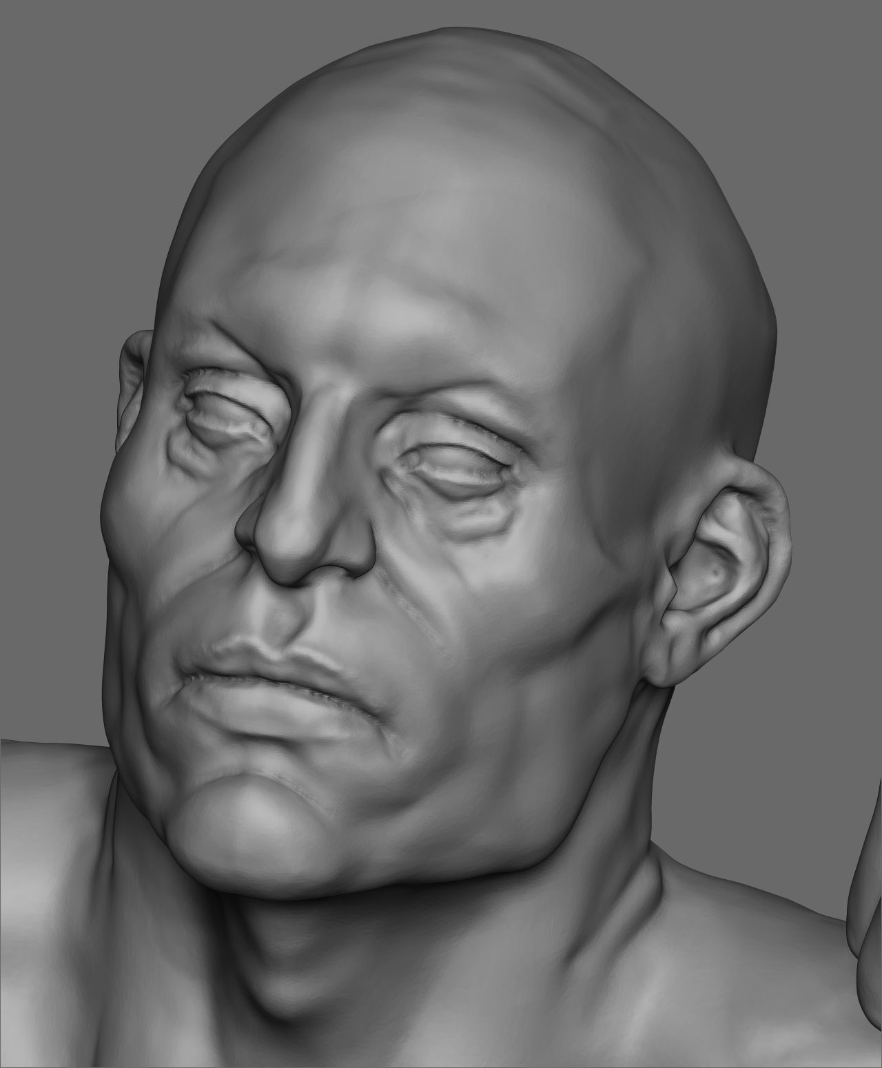 Male pose 01 3D print model_9