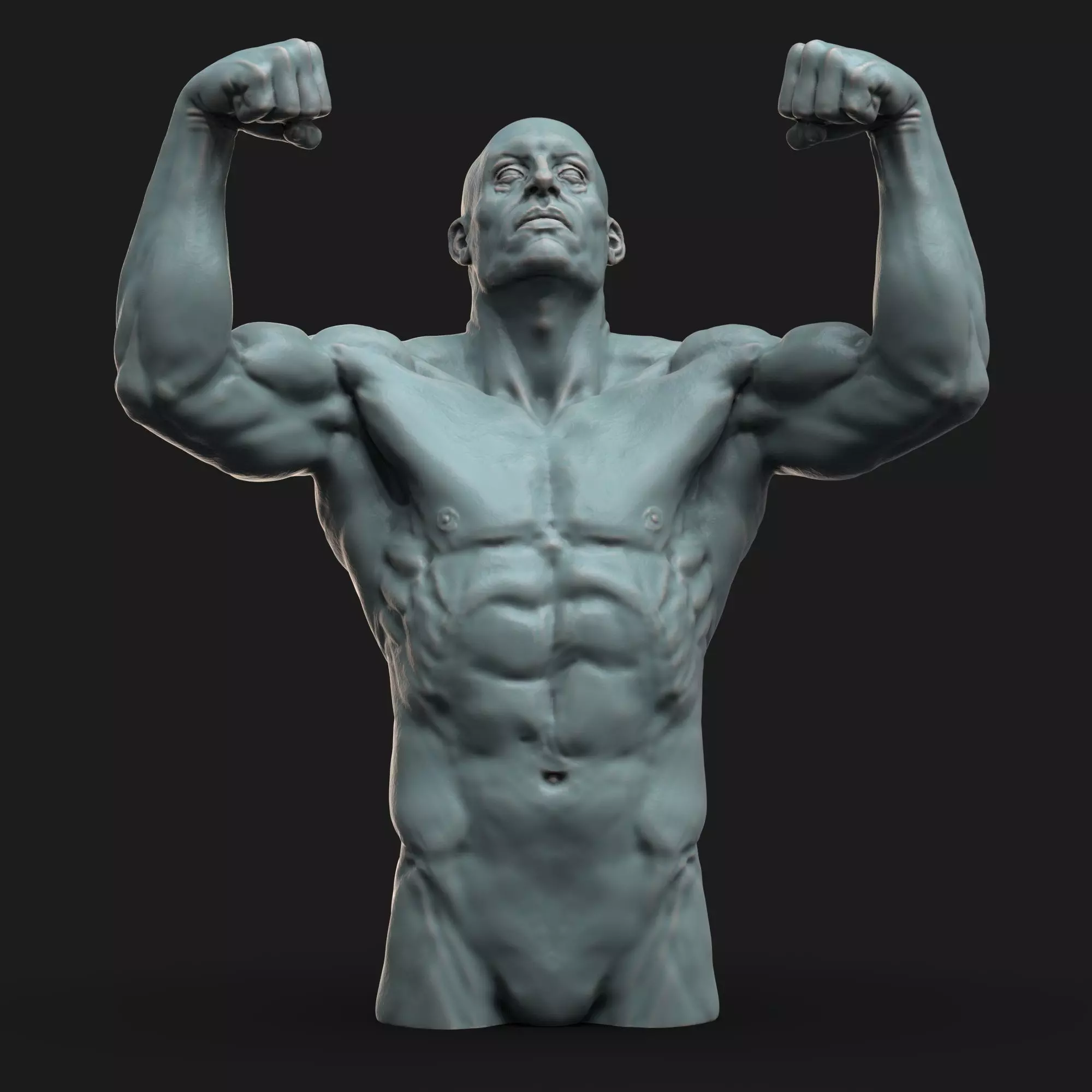 Male pose 01 3D print model_0