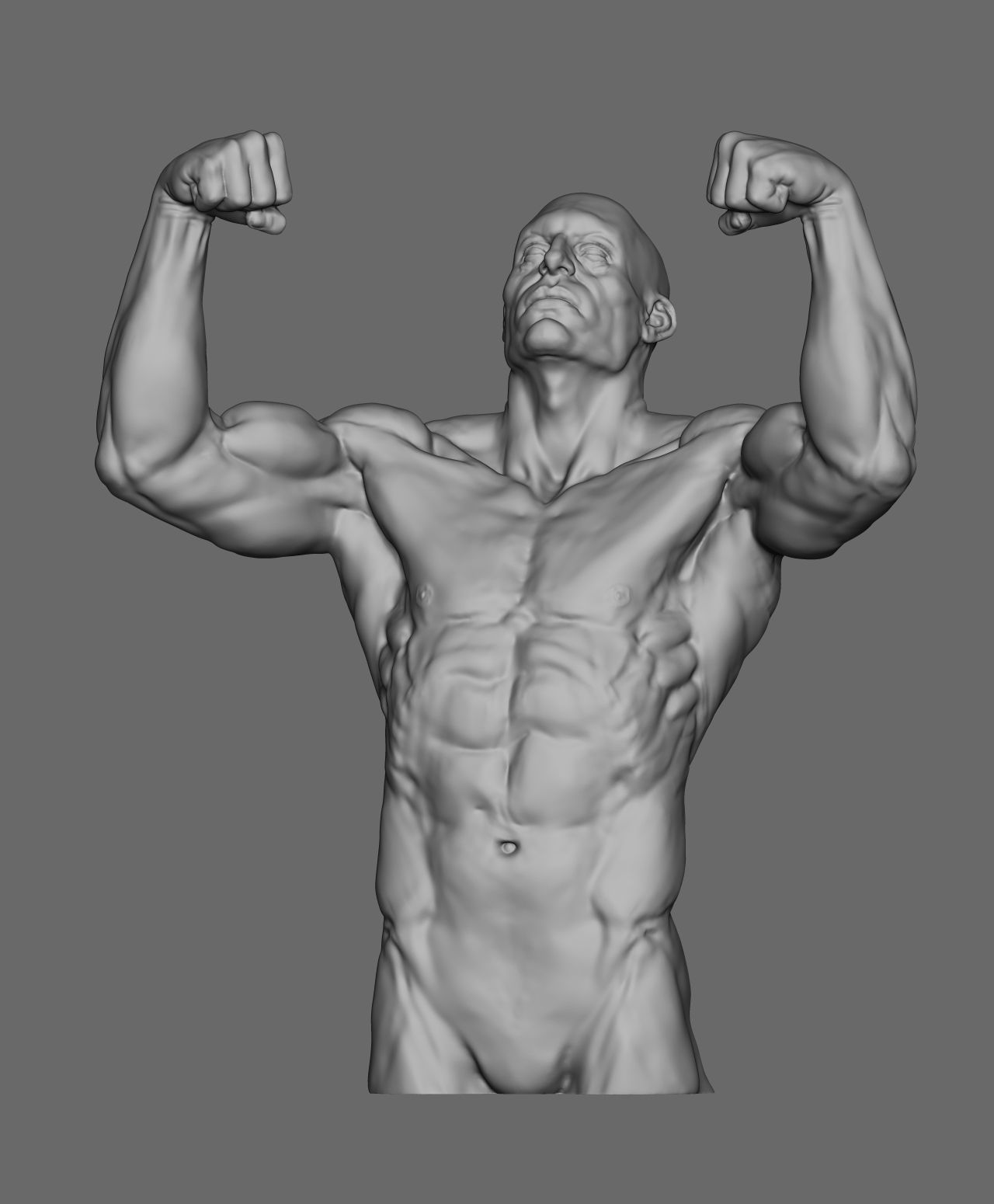 Male pose 01 3D print model_3