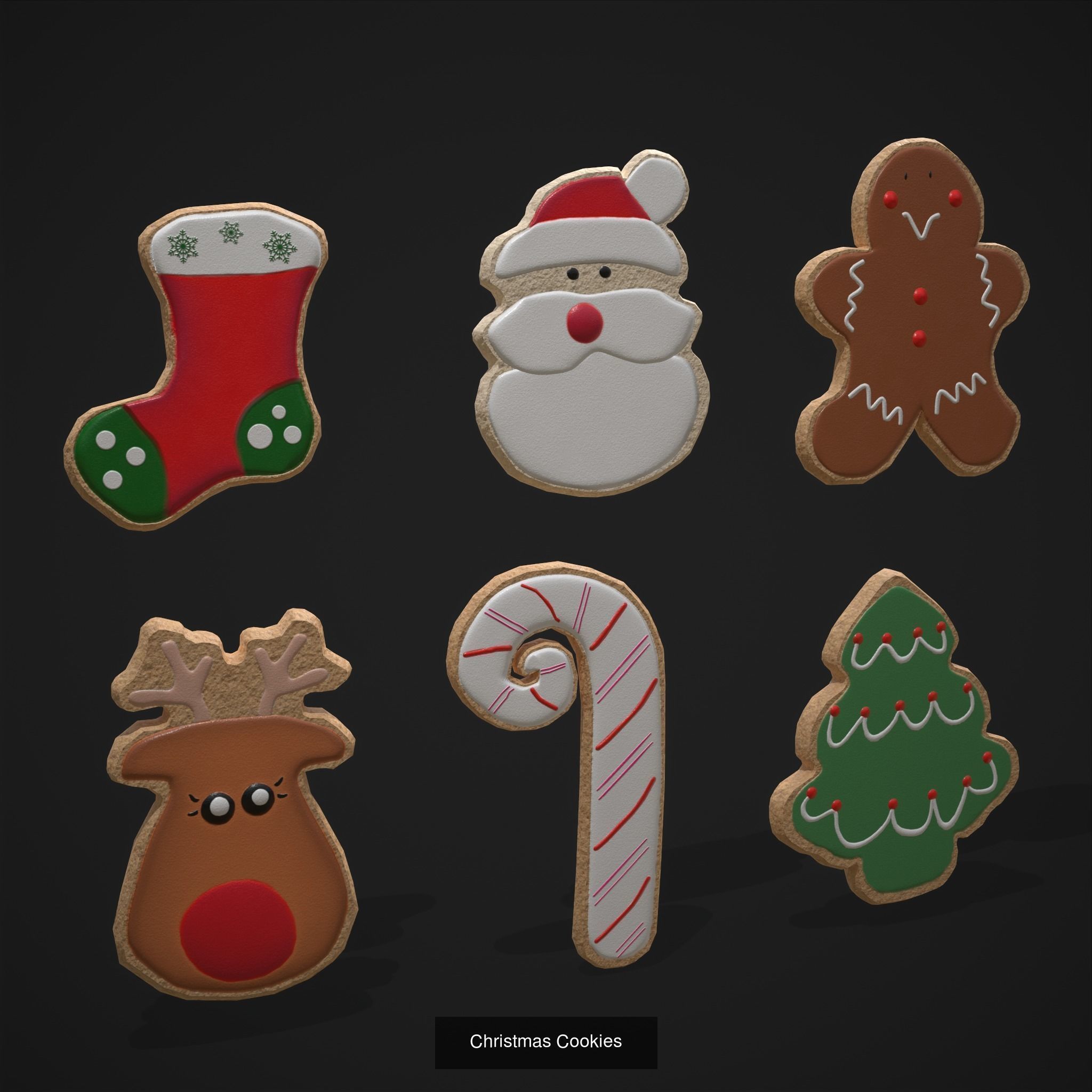 Christmas Cookies Calendar and Hot Chocolate Pack 3D Model Collection_24