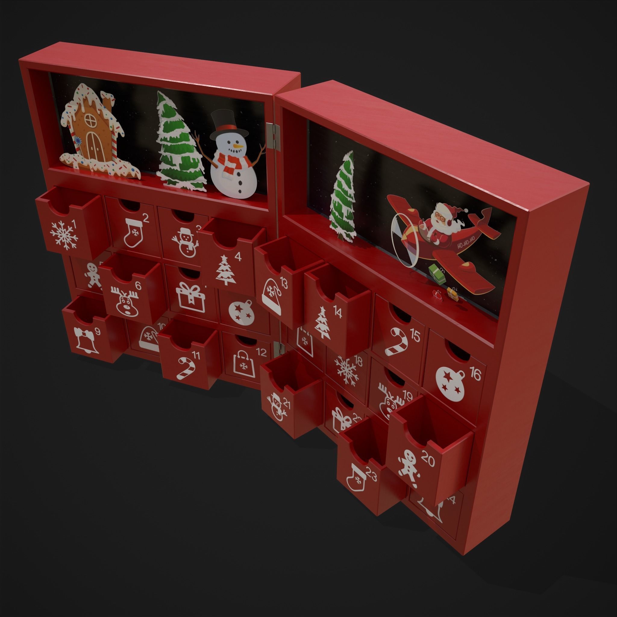 Christmas Cookies Calendar and Hot Chocolate Pack 3D Model Collection_38
