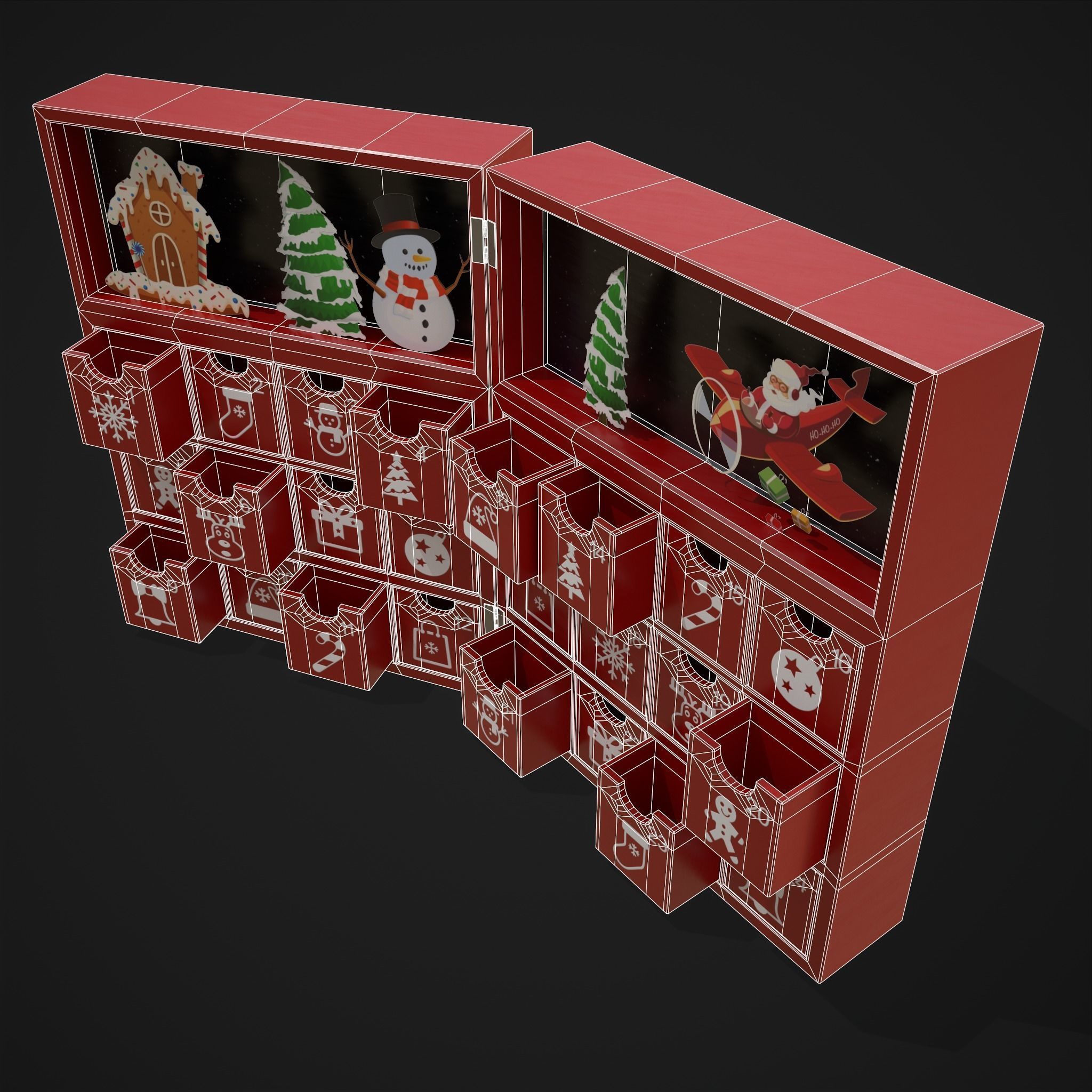 Christmas Cookies Calendar and Hot Chocolate Pack 3D Model Collection_40
