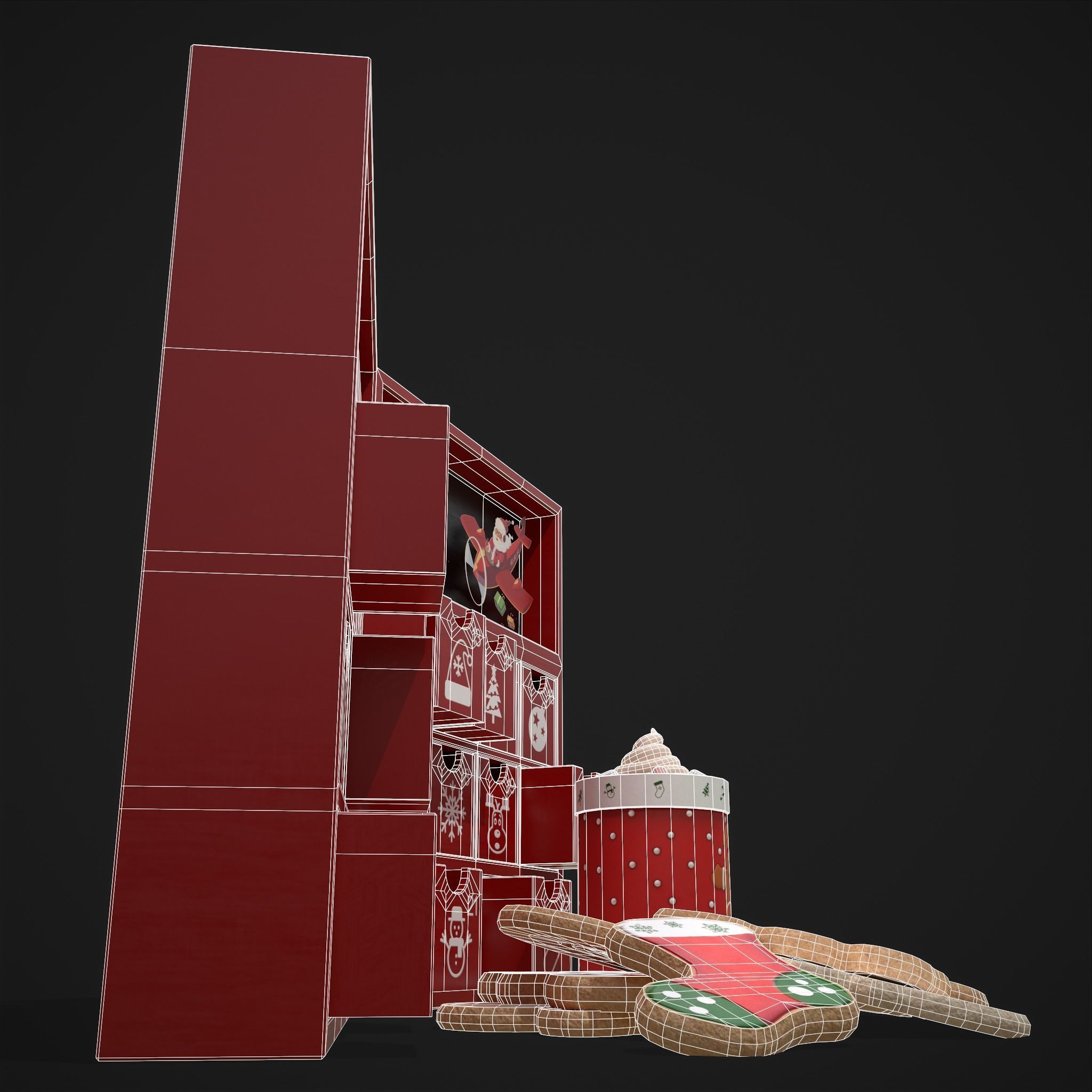 Christmas Cookies Calendar and Hot Chocolate Pack 3D Model Collection_20