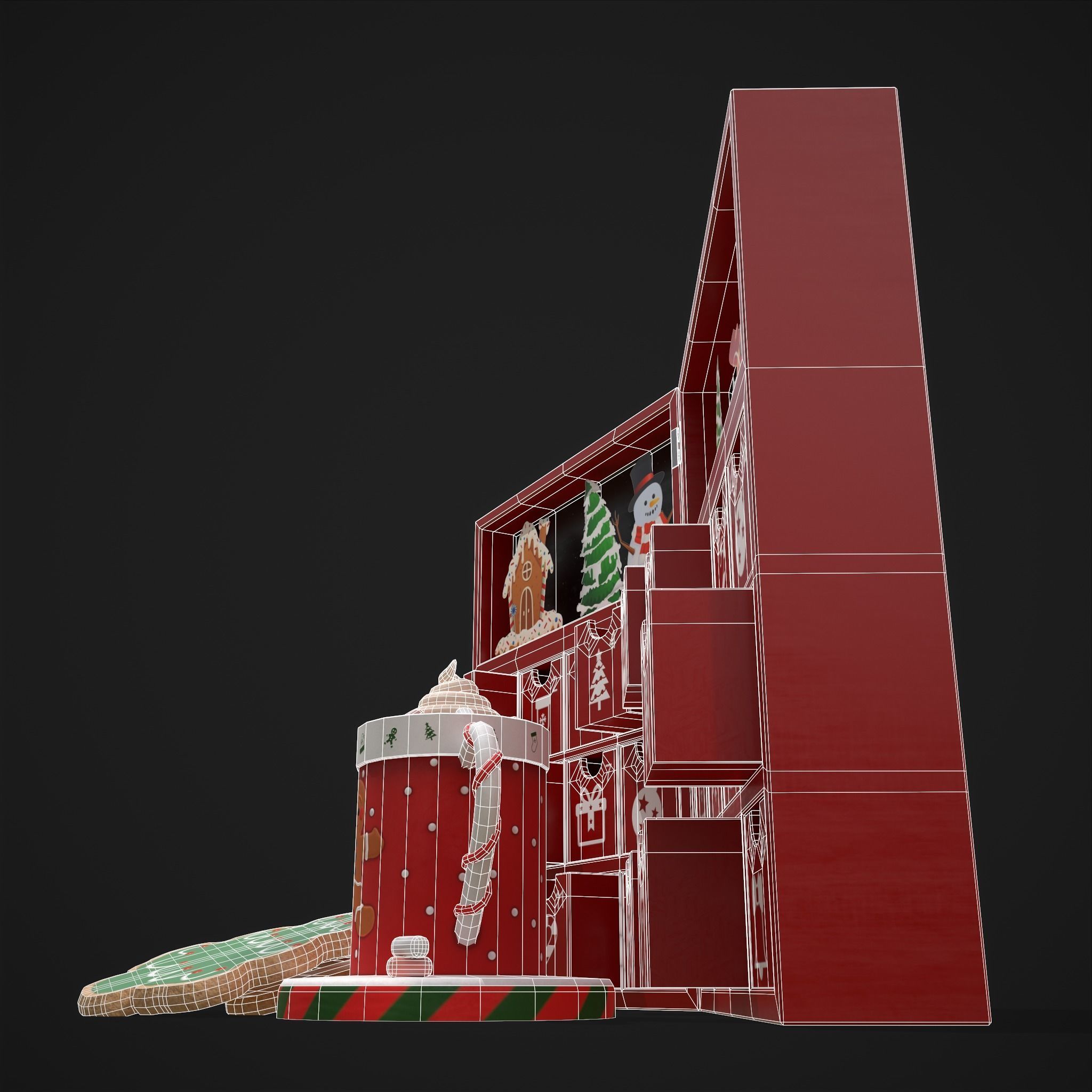 Christmas Cookies Calendar and Hot Chocolate Pack 3D Model Collection_22