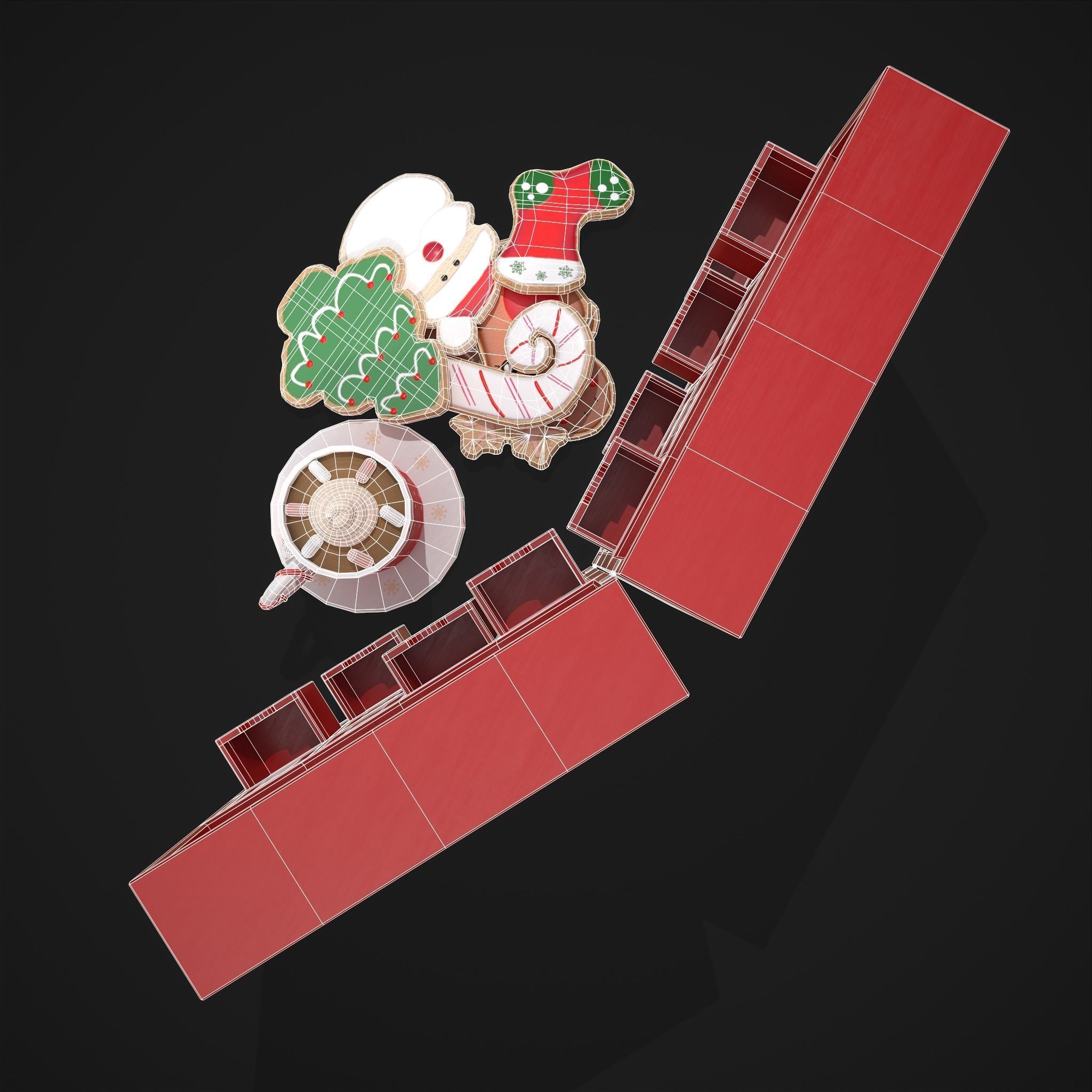 Christmas Cookies Calendar and Hot Chocolate Pack 3D Model Collection_18