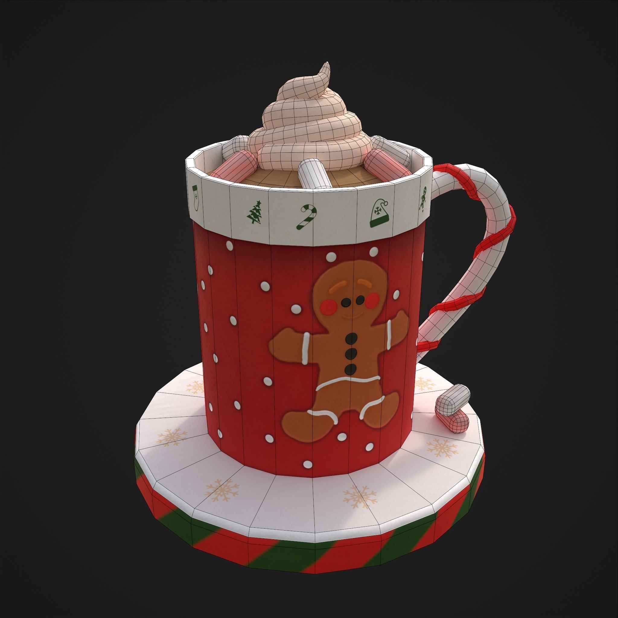 Christmas Cookies Calendar and Hot Chocolate Pack 3D Model Collection_27