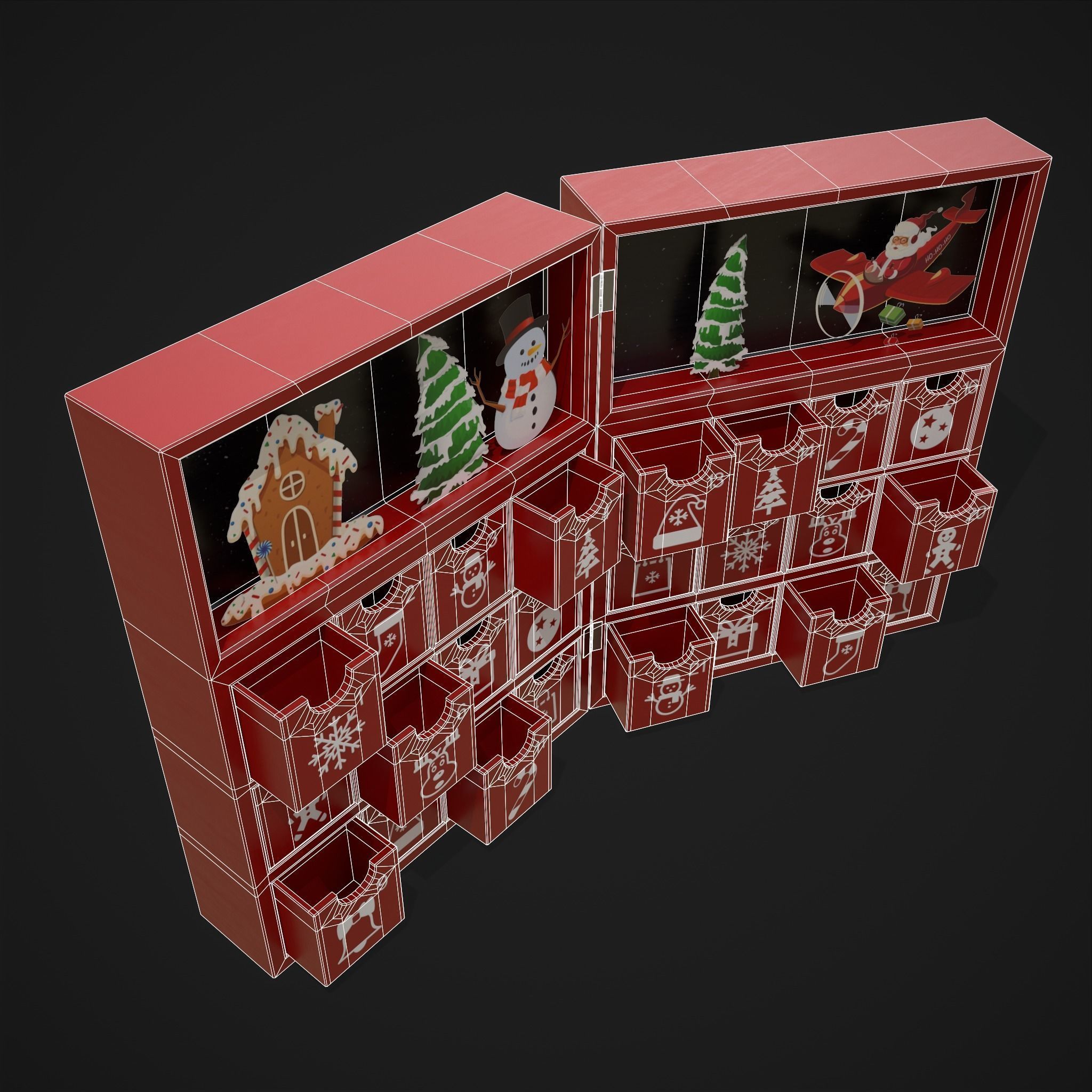 Christmas Cookies Calendar and Hot Chocolate Pack 3D Model Collection_37