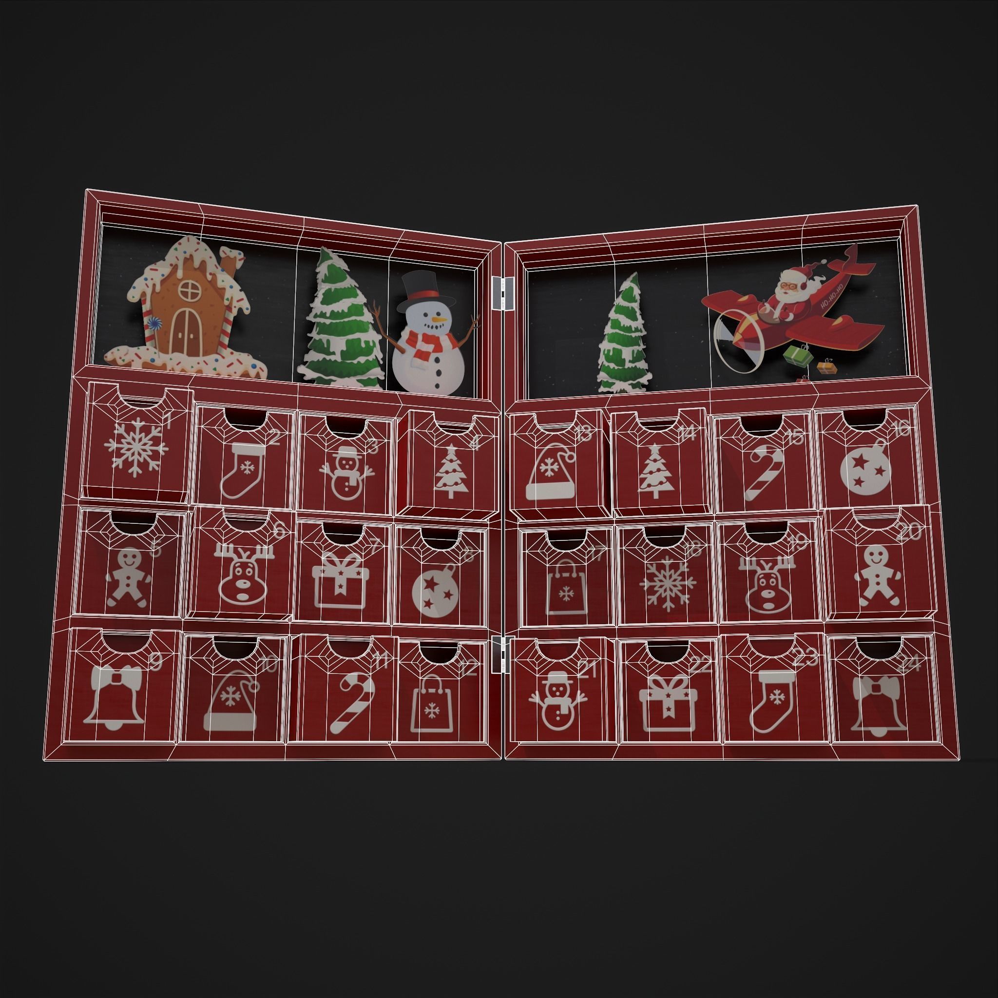 Christmas Cookies Calendar and Hot Chocolate Pack 3D Model Collection_33