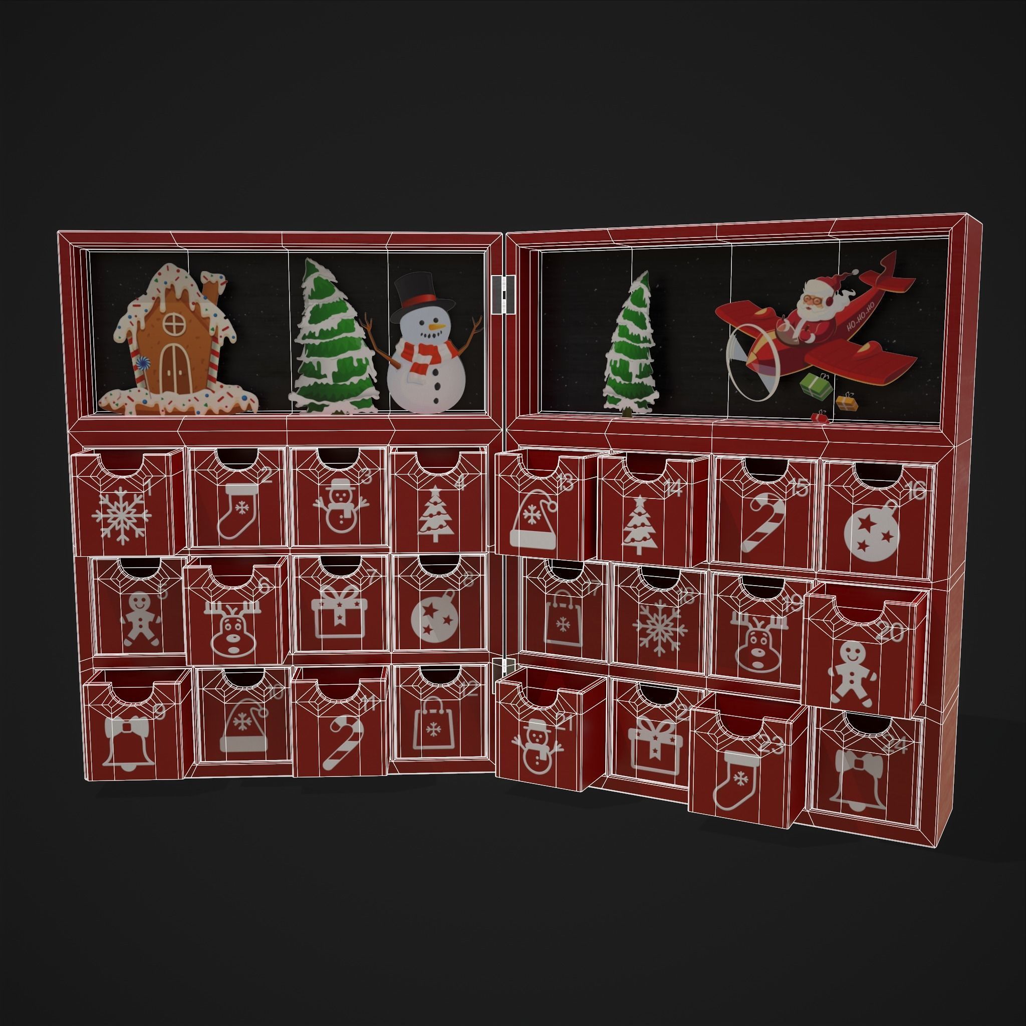 Christmas Cookies Calendar and Hot Chocolate Pack 3D Model Collection_35