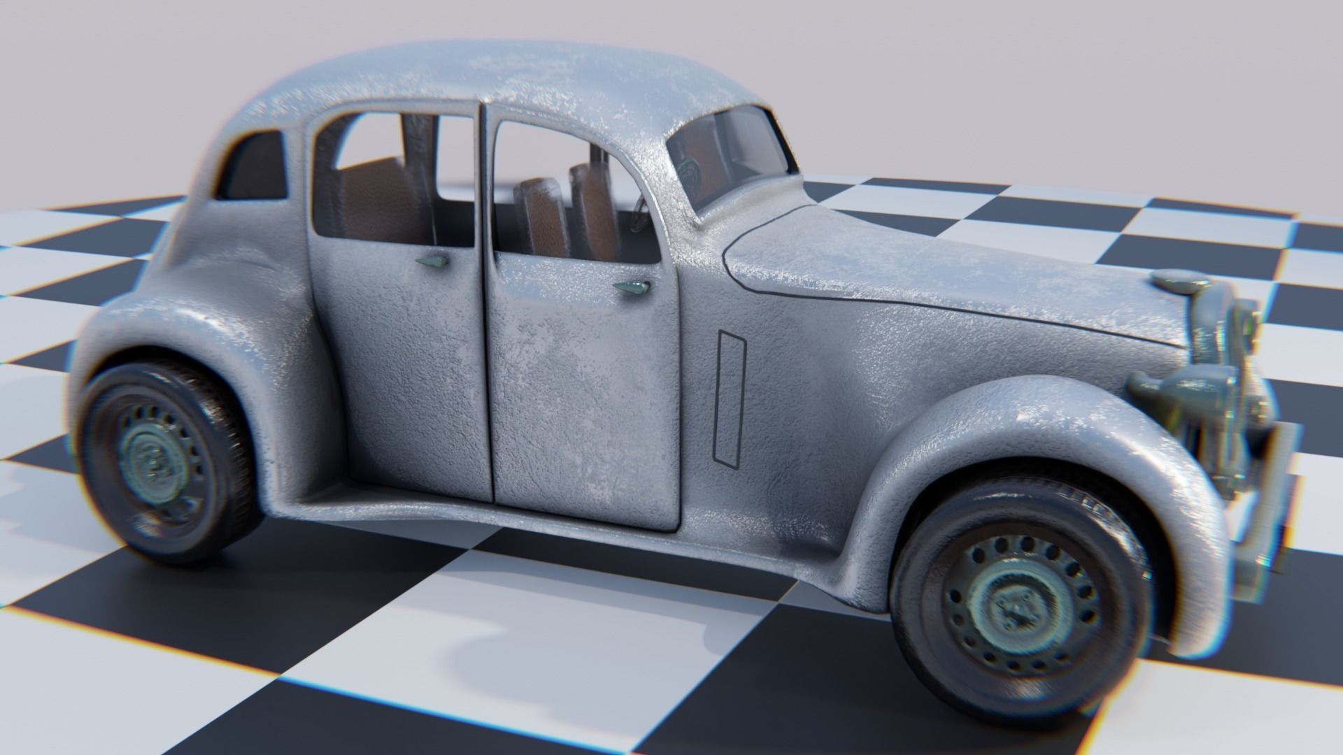 Vintage Car Pack - Old Car Model Low-poly 3D model_28