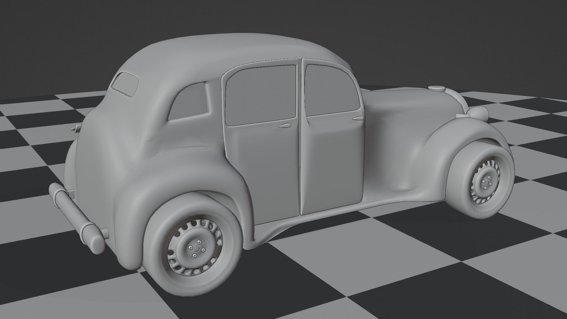 Vintage Car Pack - Old Car Model Low-poly 3D model_29