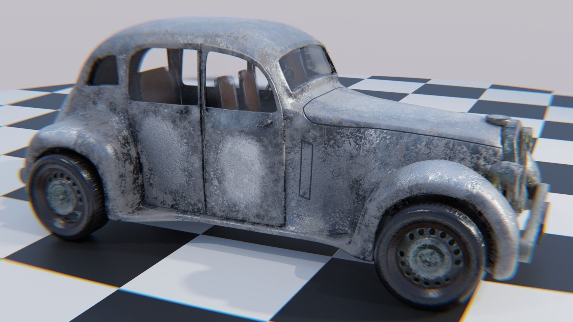Vintage Car Pack - Old Car Model Low-poly 3D model_26
