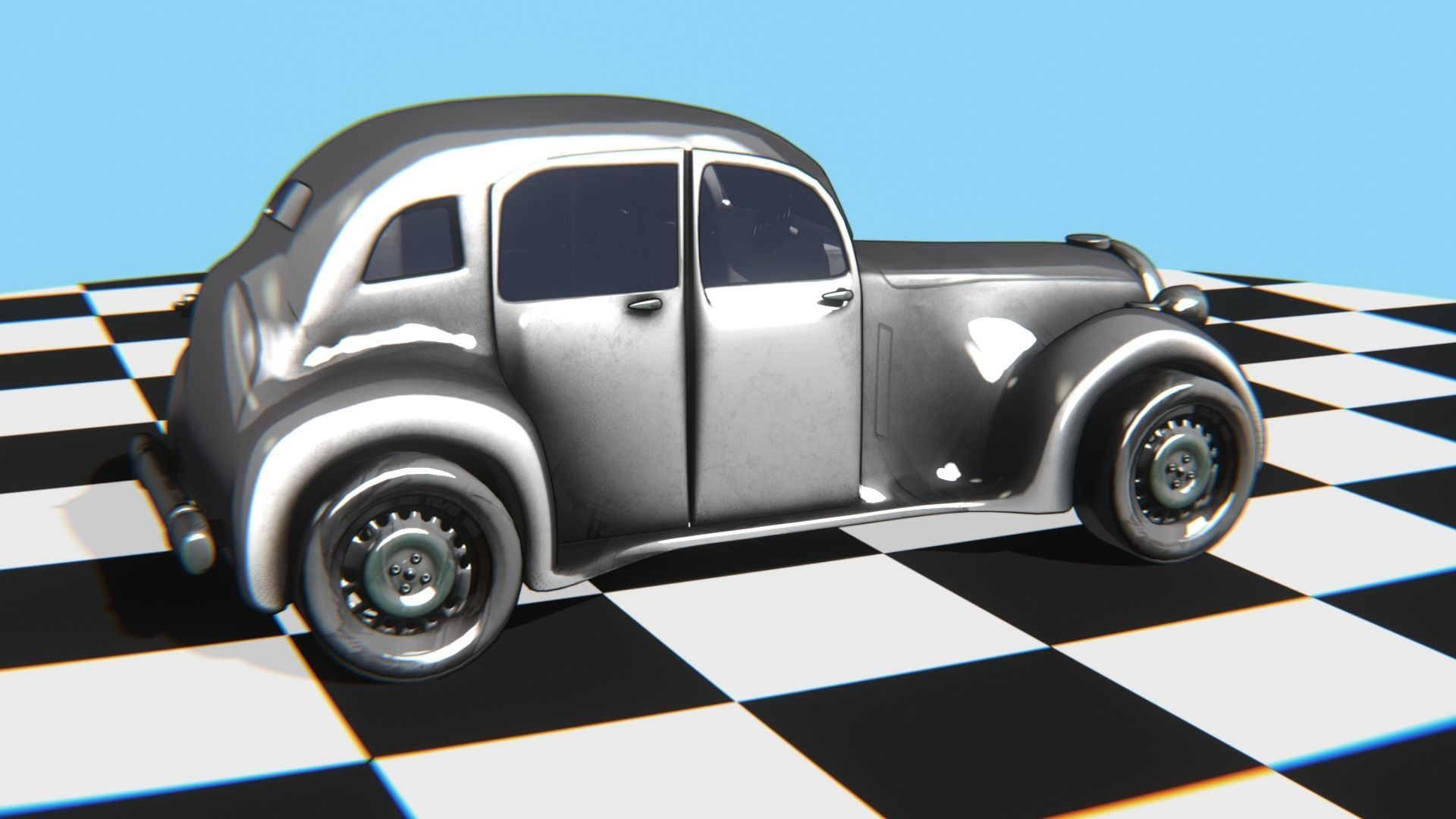 Vintage Car Pack - Old Car Model Low-poly 3D model_53
