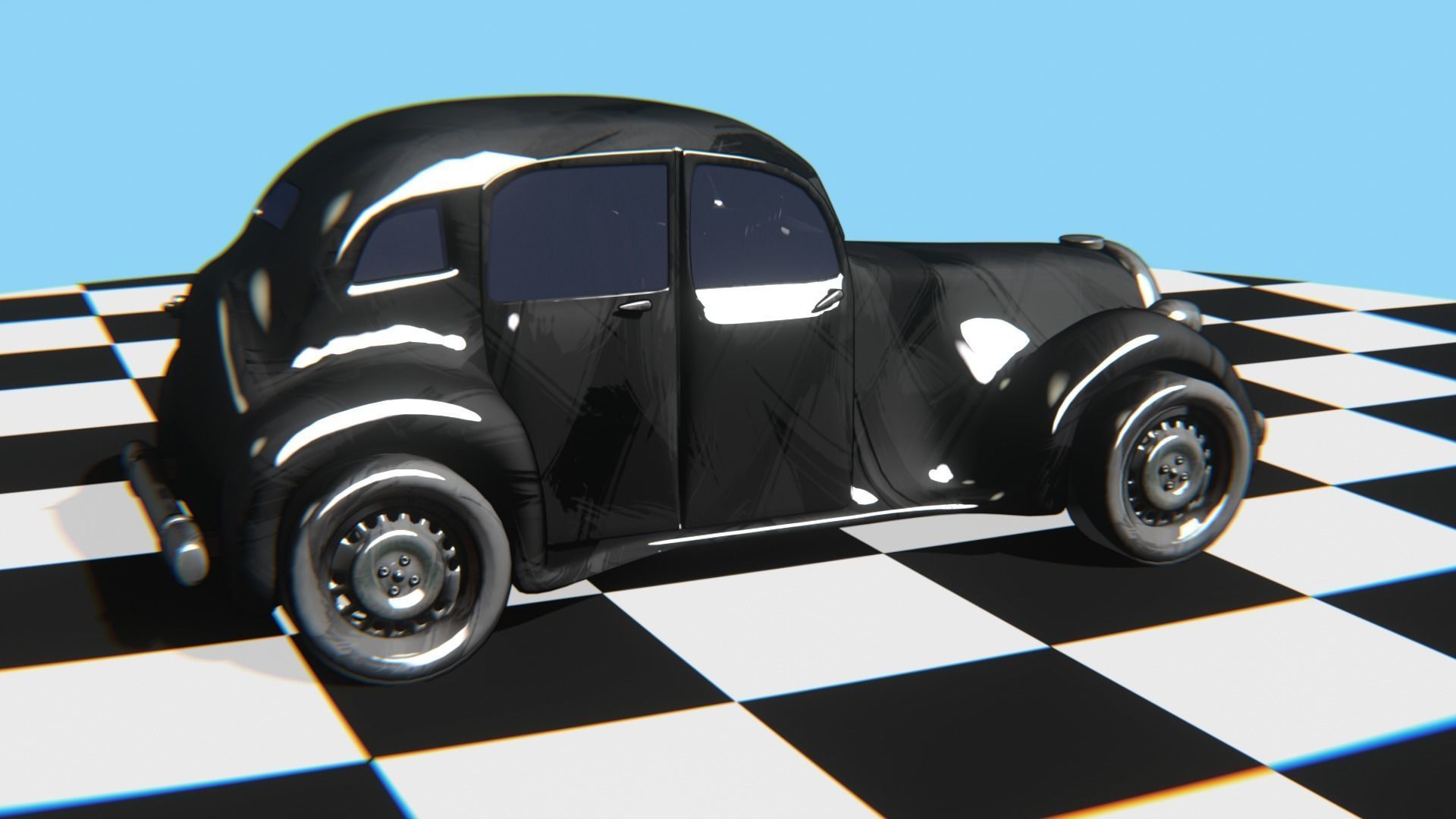 Vintage Car Pack - Old Car Model Low-poly 3D model_31