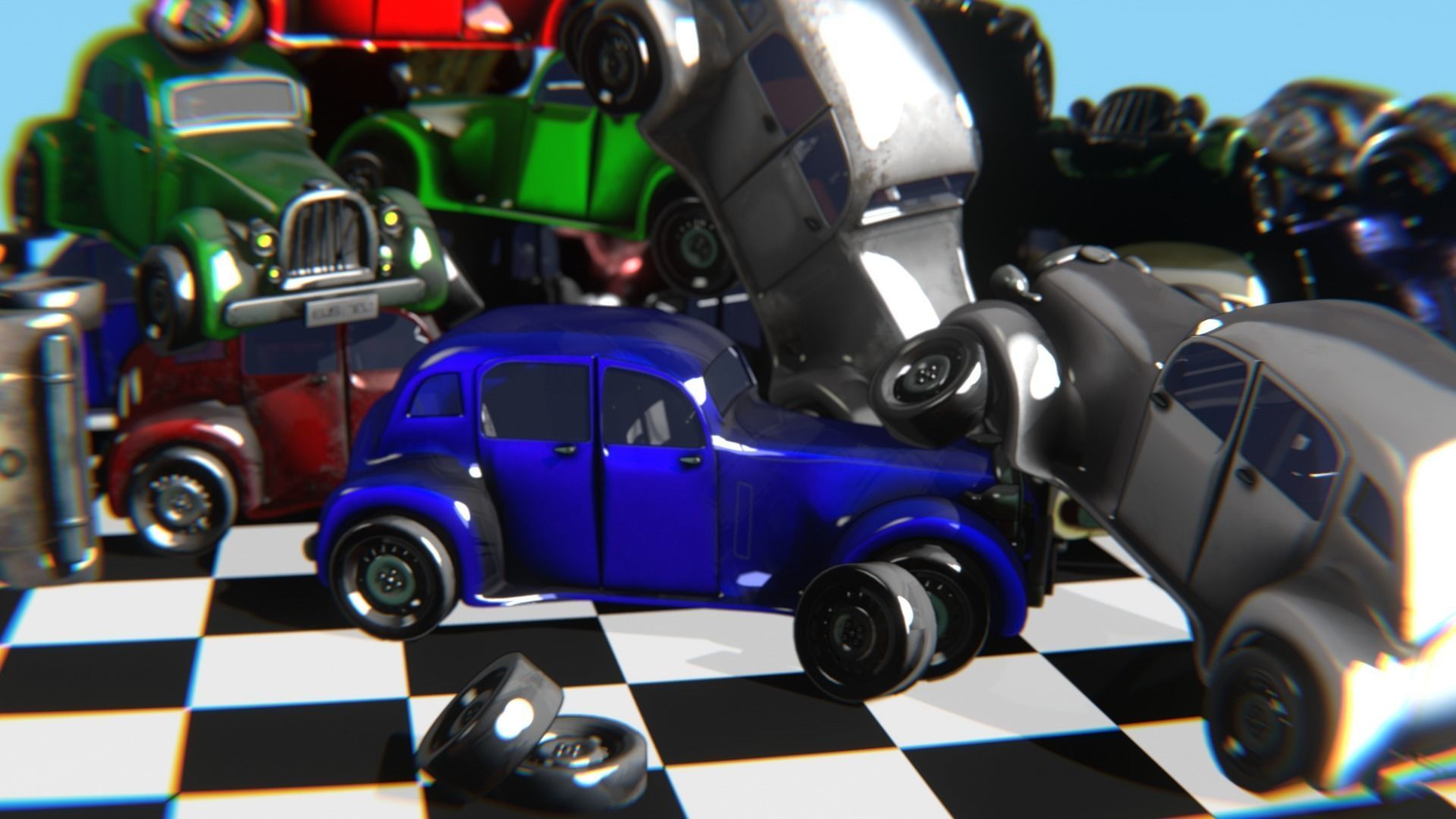 Vintage Car Pack - Old Car Model Low-poly 3D model_2